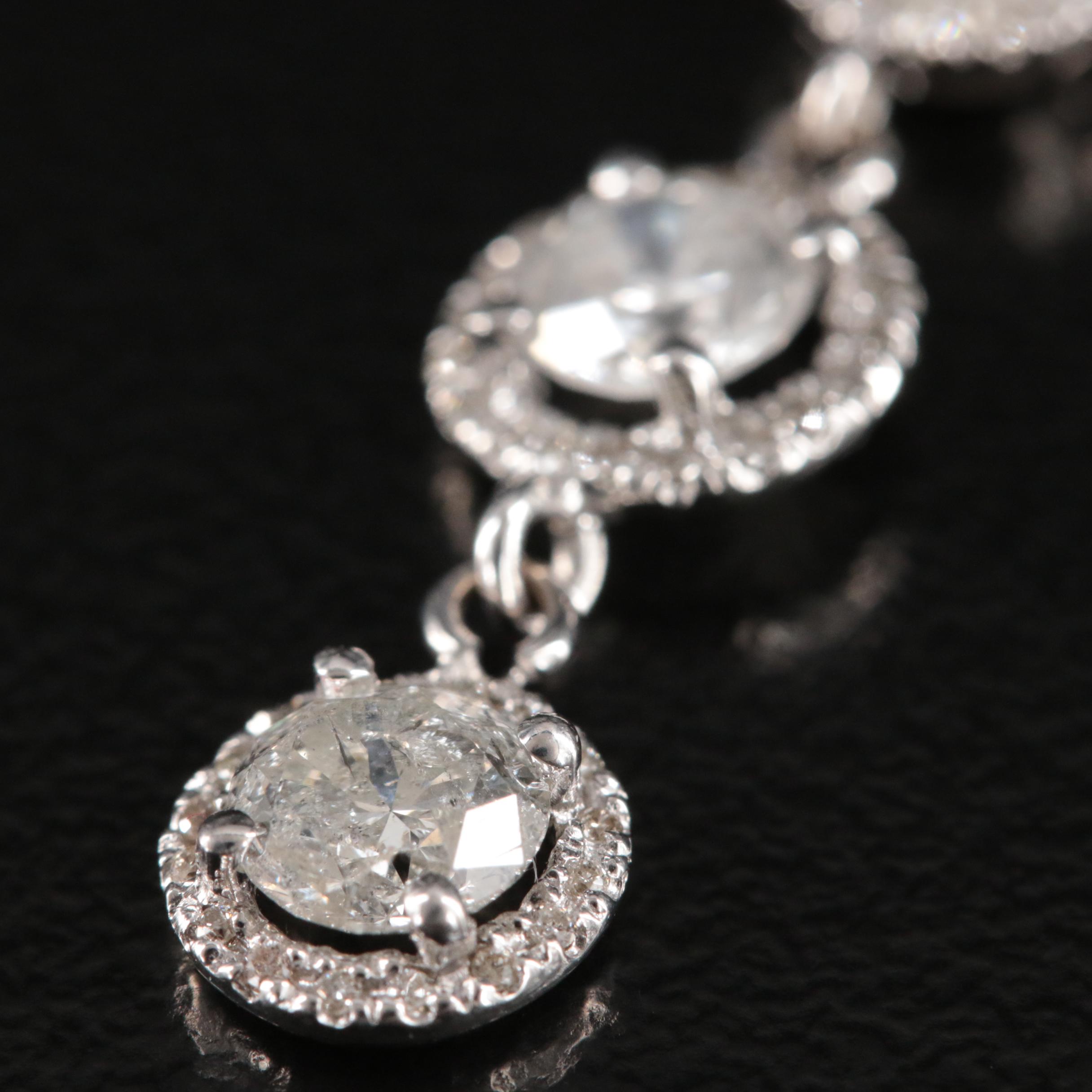 14K Diamond Drop Pendant