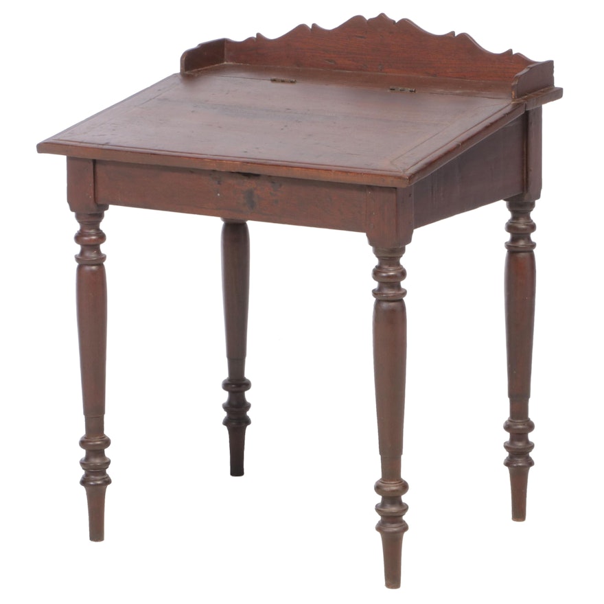 Early Victorian Walnut Writing Desk, Mid-19th Century