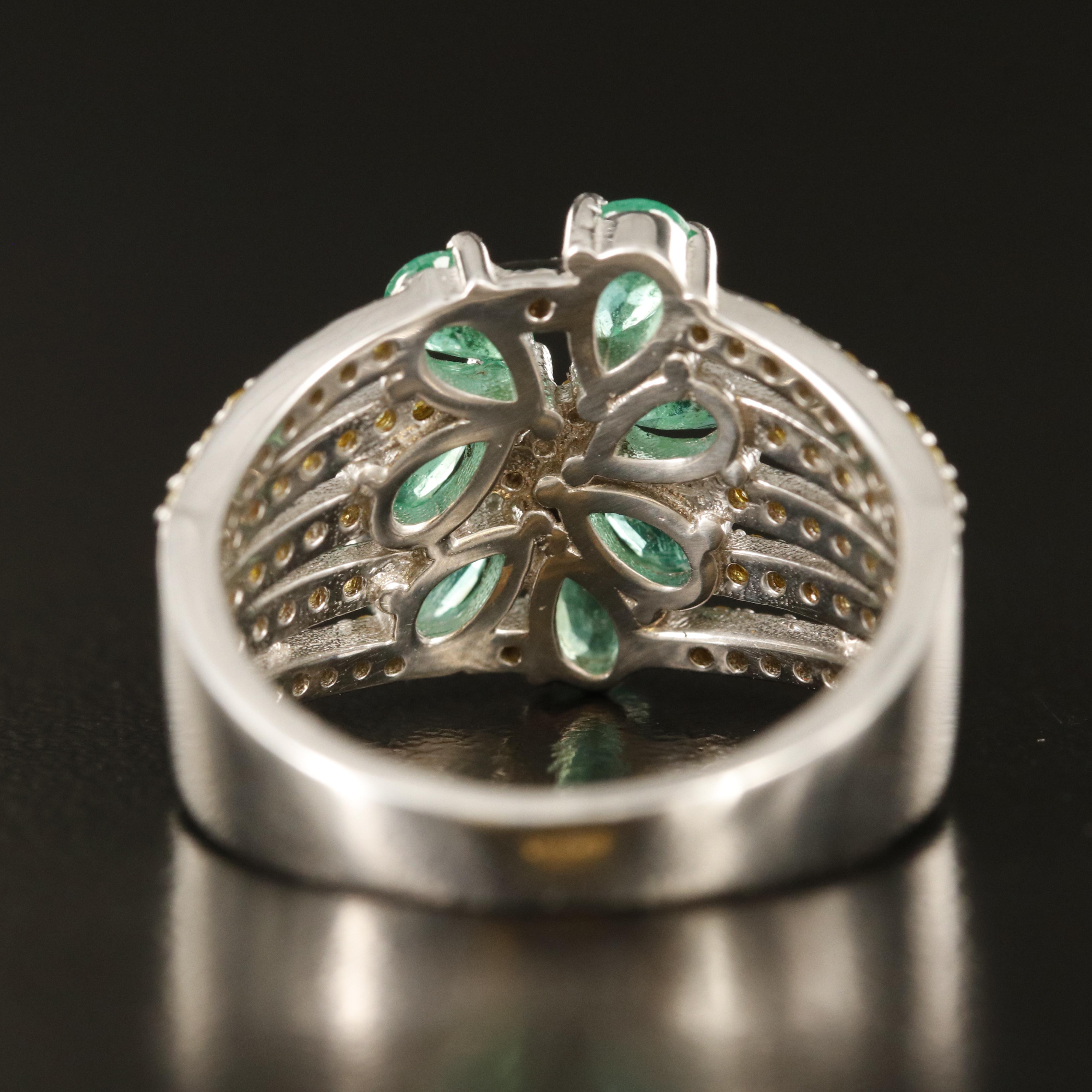 14K Emerald and Diamond Ring