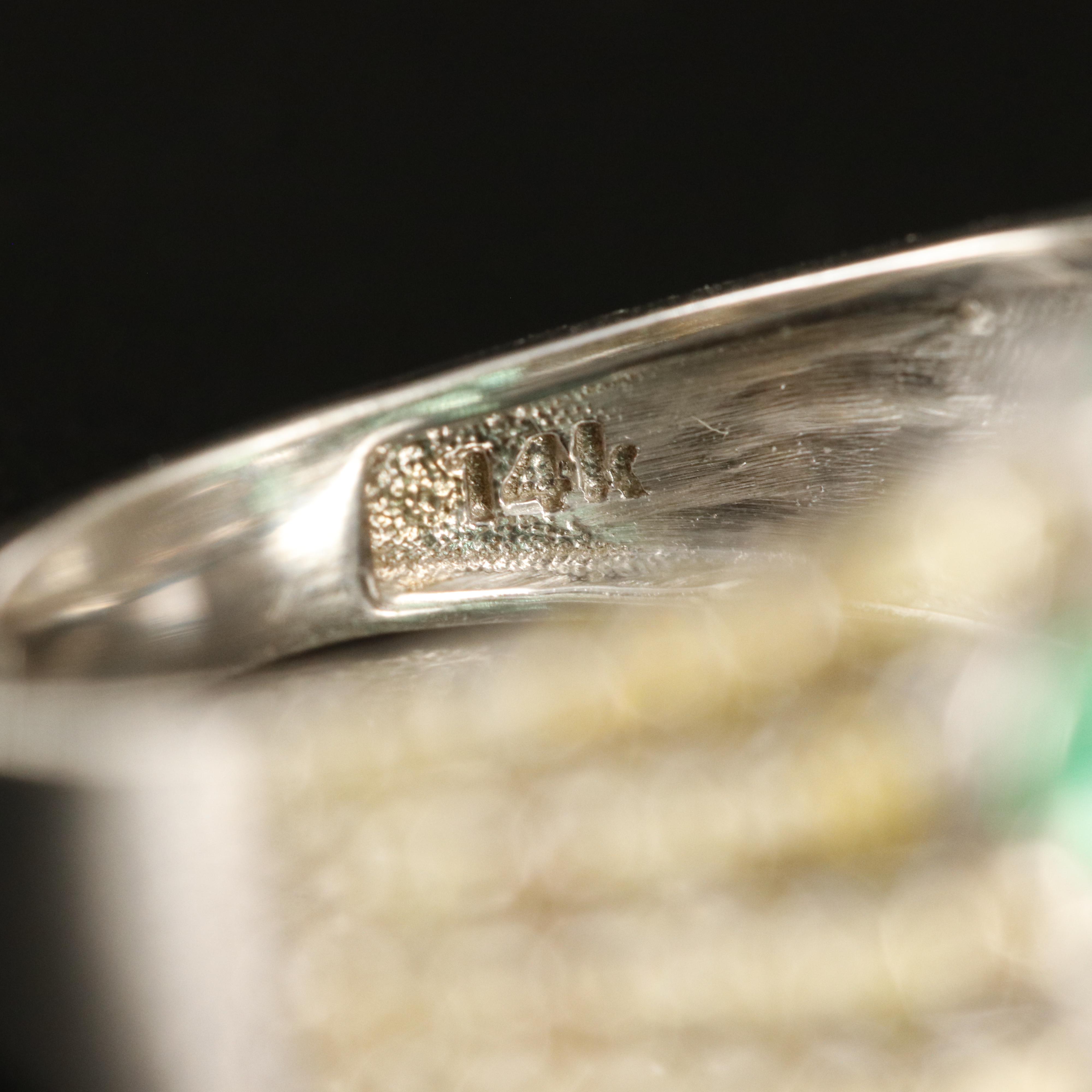 14K Emerald and Diamond Ring