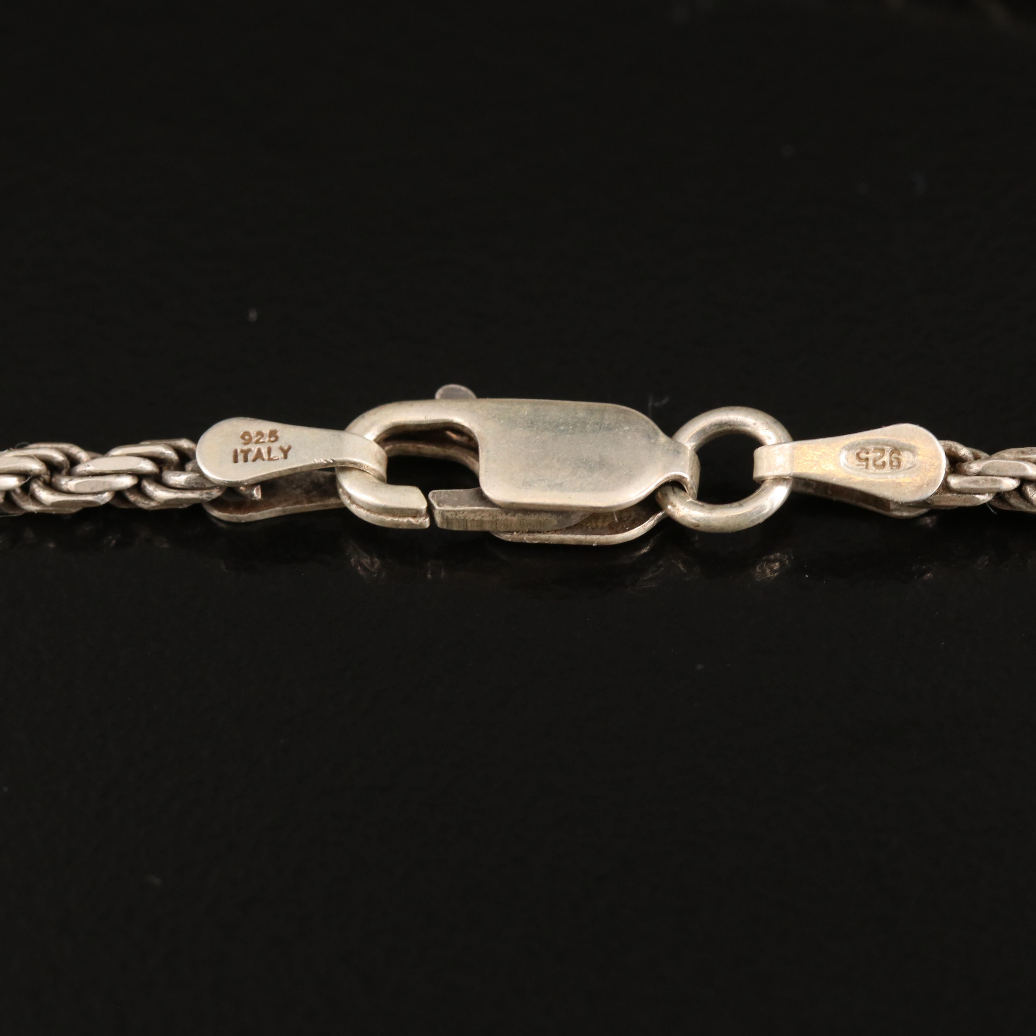 Italian Sterling Rope Chain Necklace
