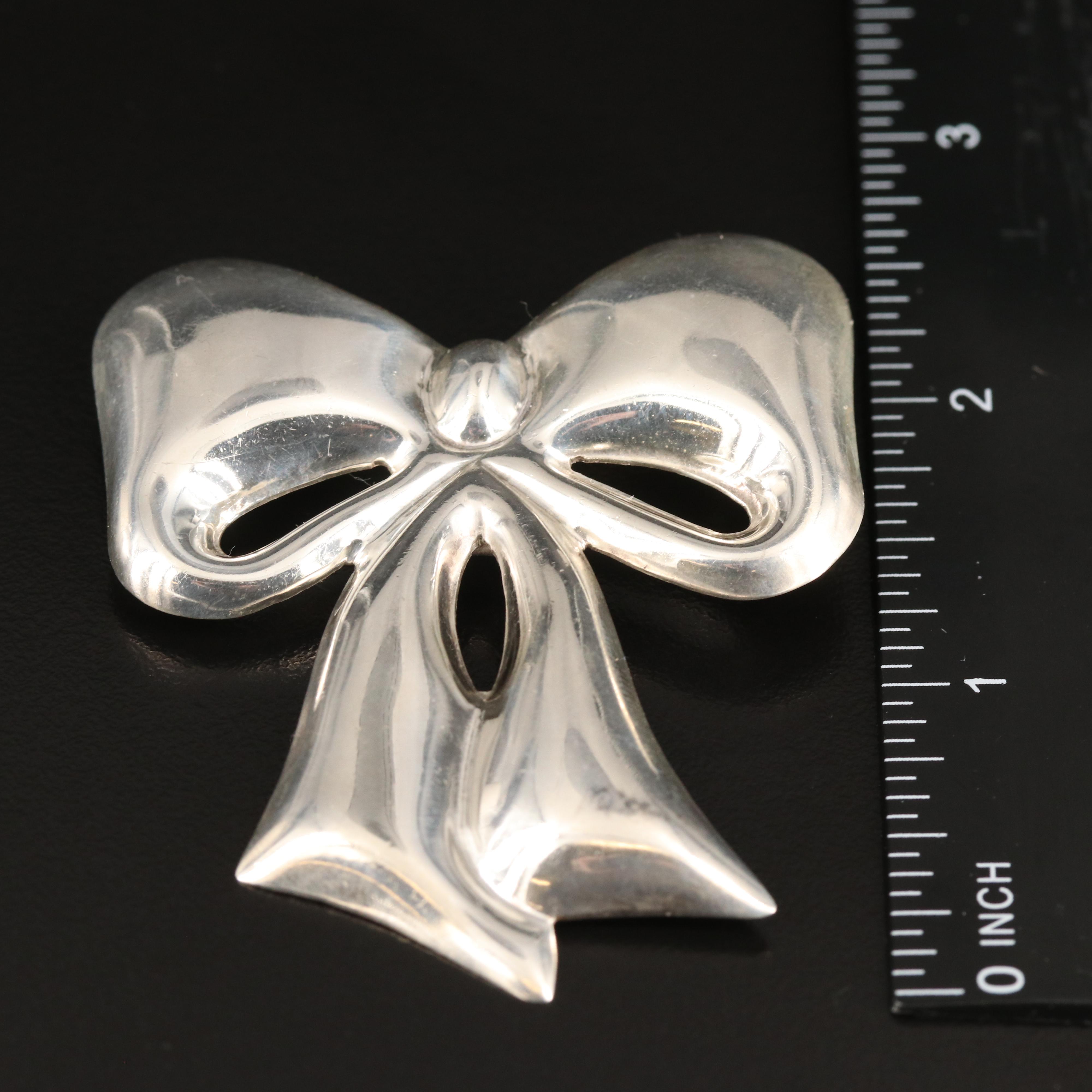 Mexican Sterling Bow Converter Brooch
