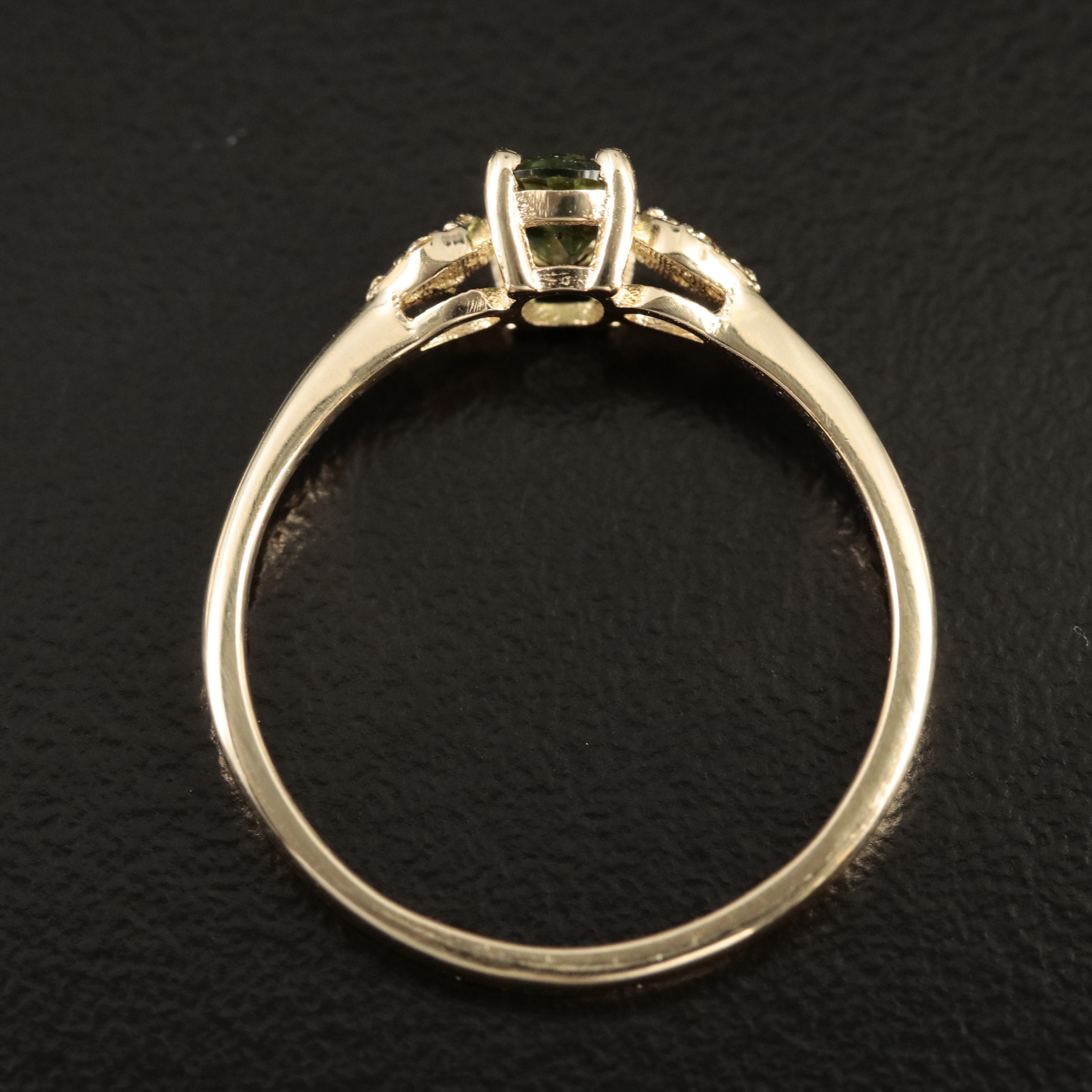 14K Alexandrite and Diamond Ring