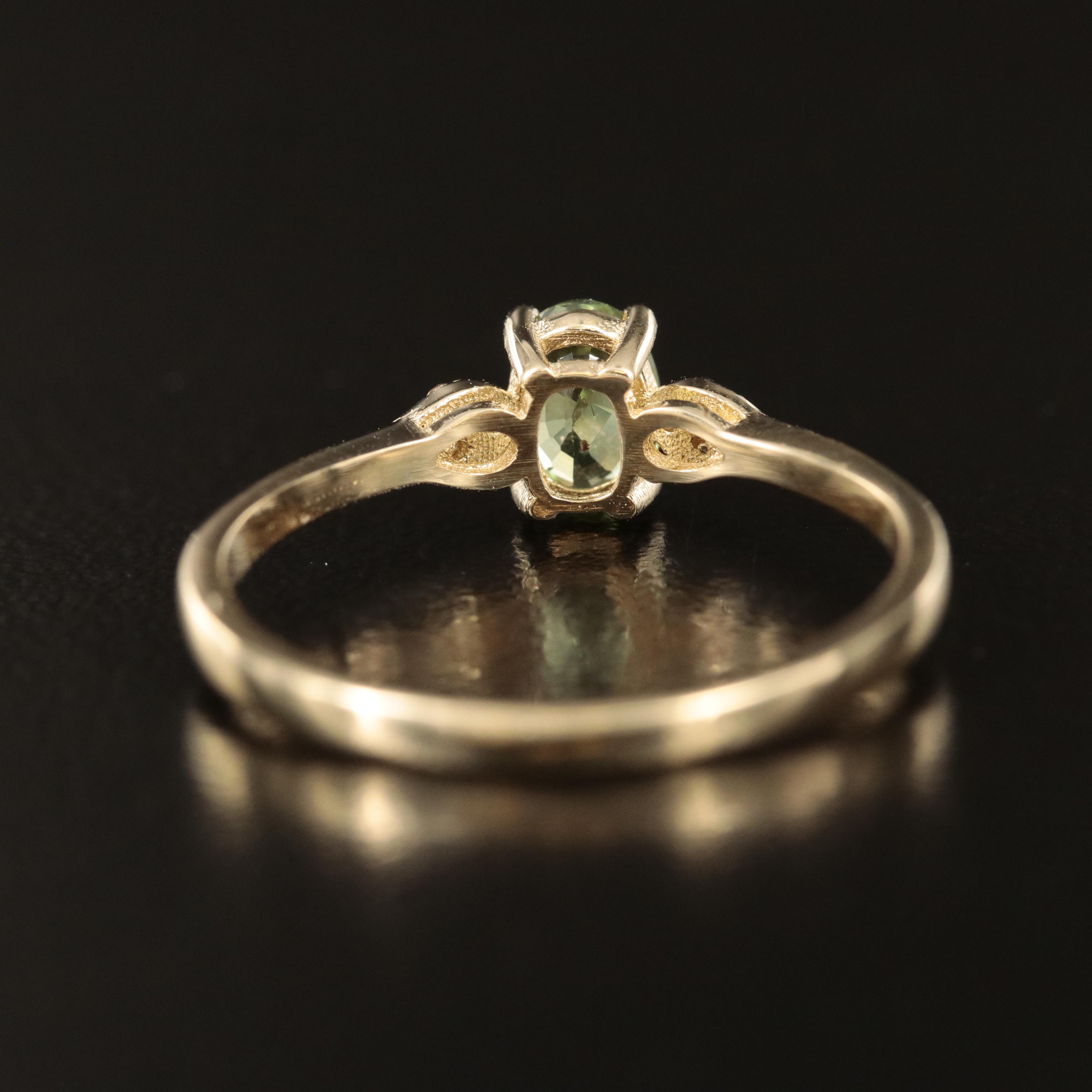 14K Alexandrite and Diamond Ring