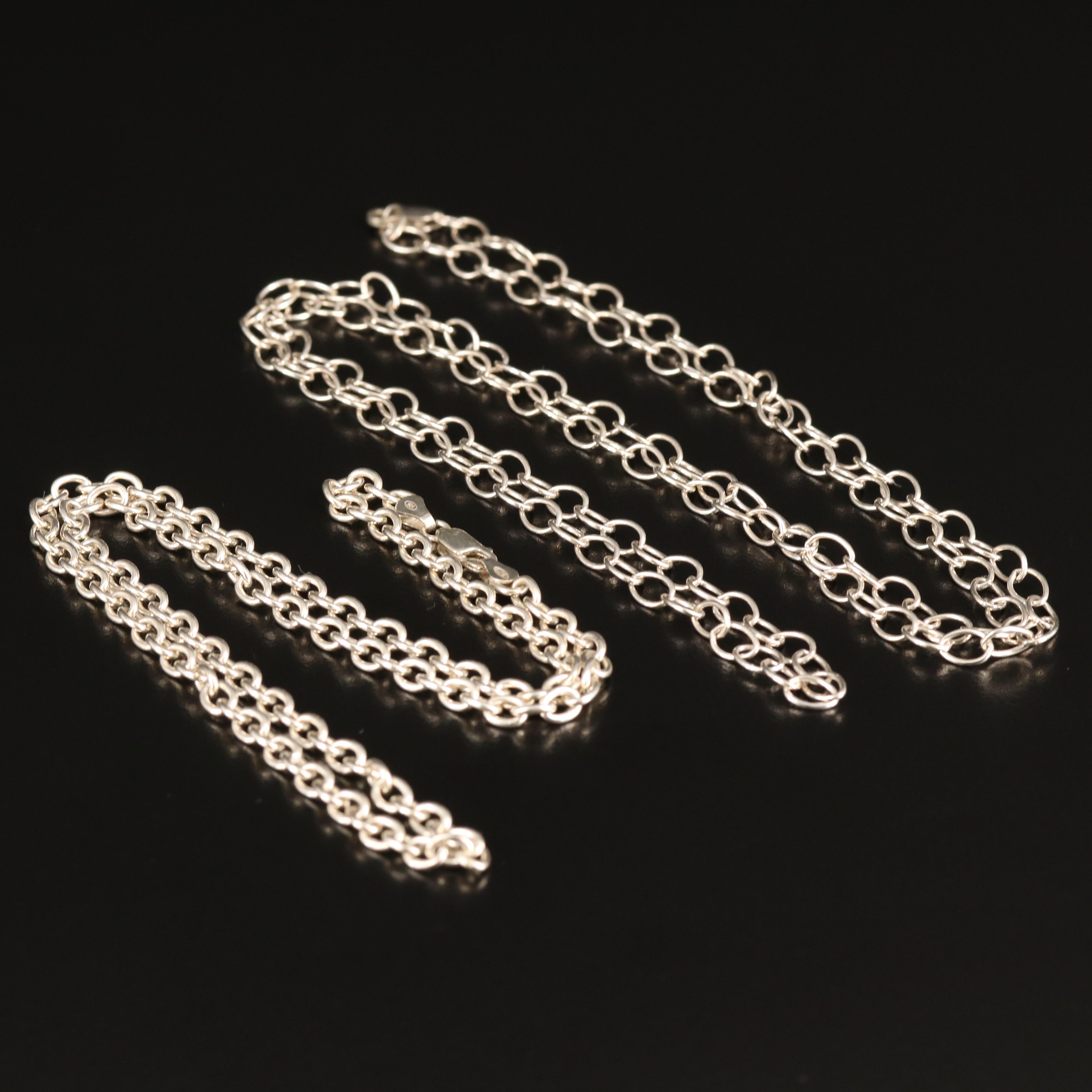 Sterling Cable Chain Necklaces