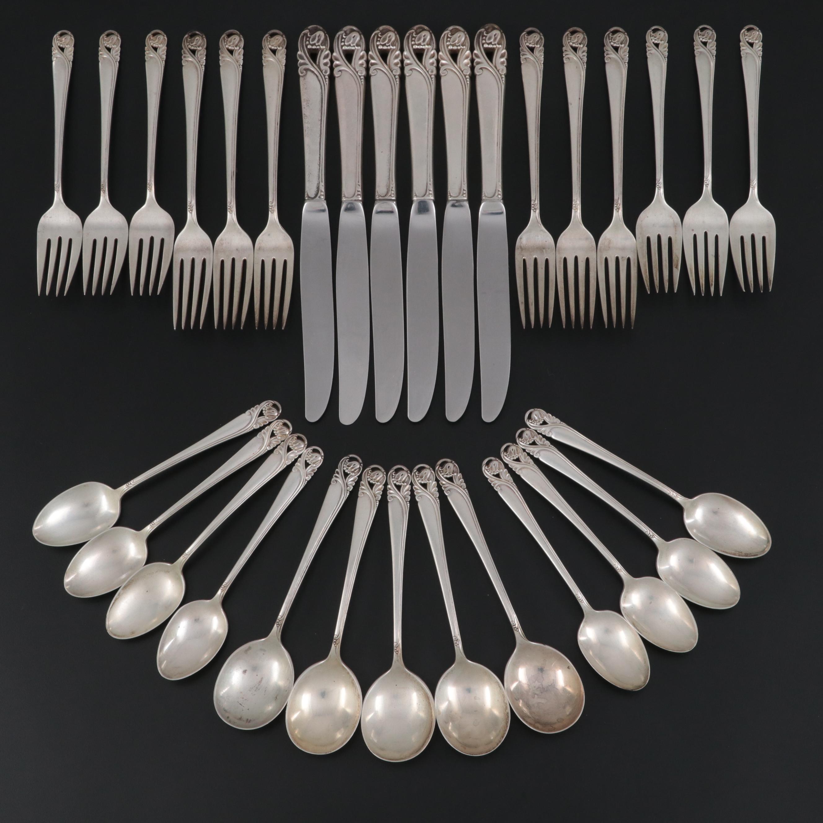 International Silver "Spring Glory" Sterling Silver Flatware, 1942-1996