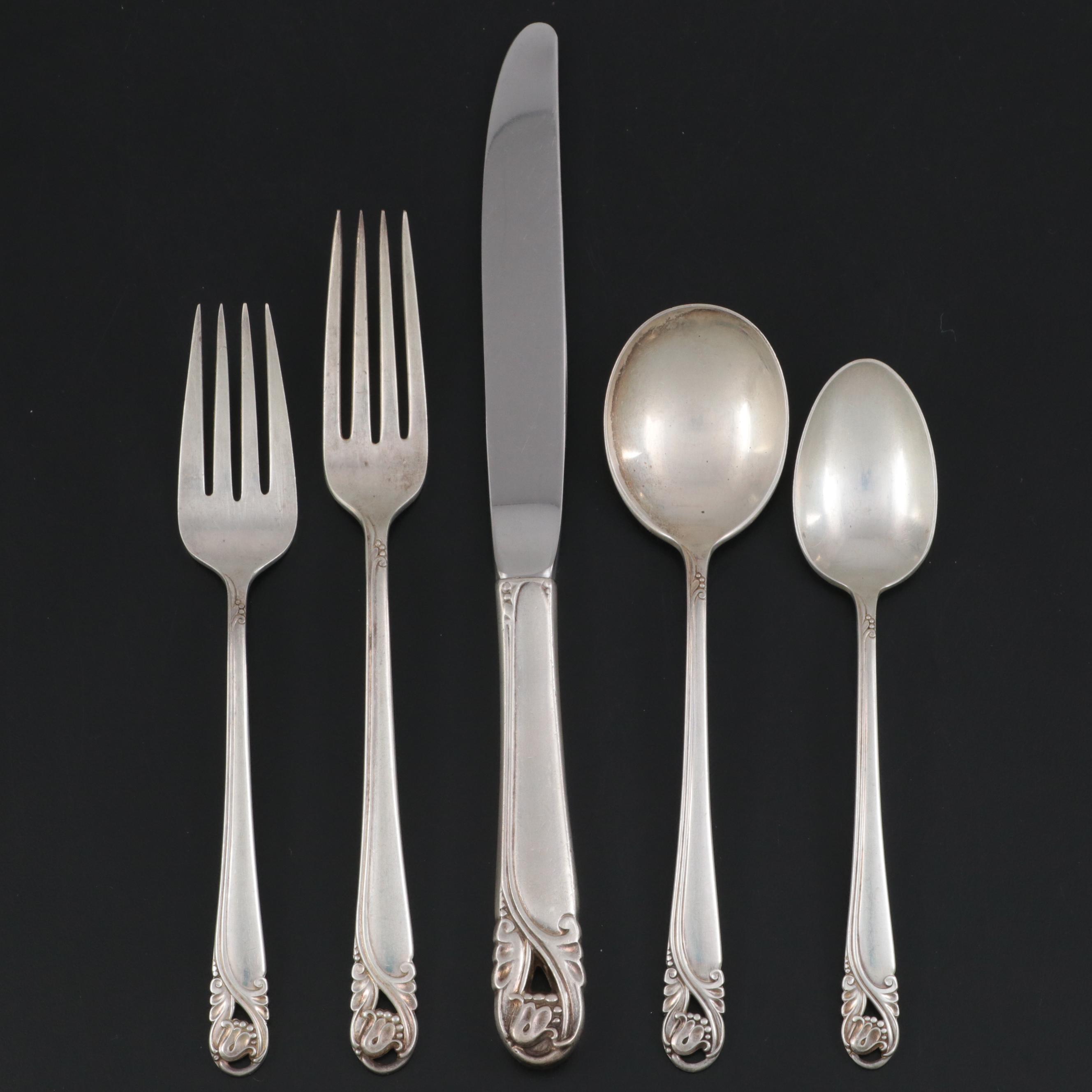 International Silver "Spring Glory" Sterling Silver Flatware, 1942-1996