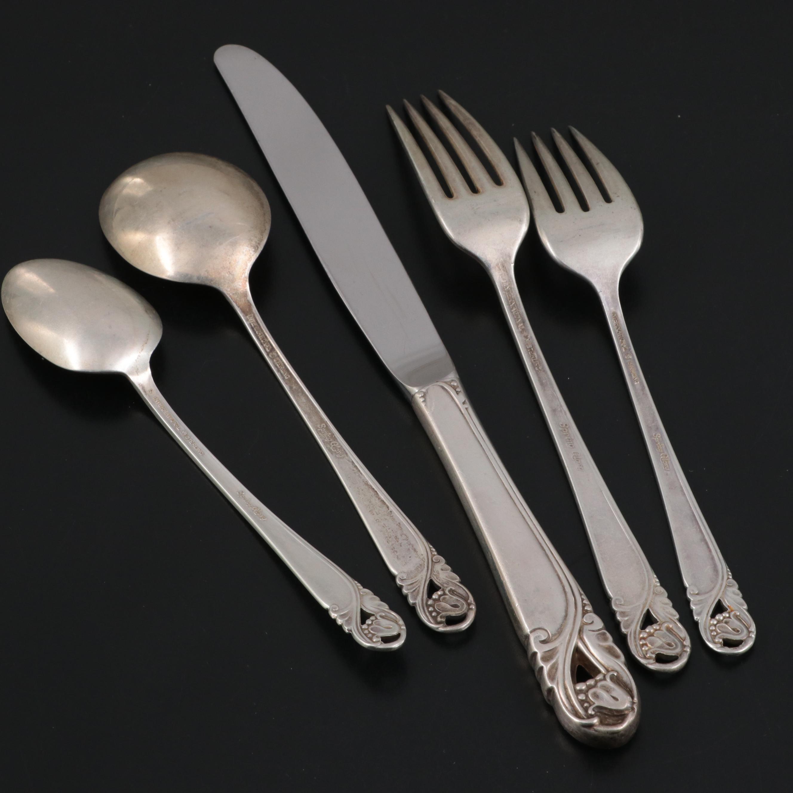International Silver "Spring Glory" Sterling Silver Flatware, 1942-1996