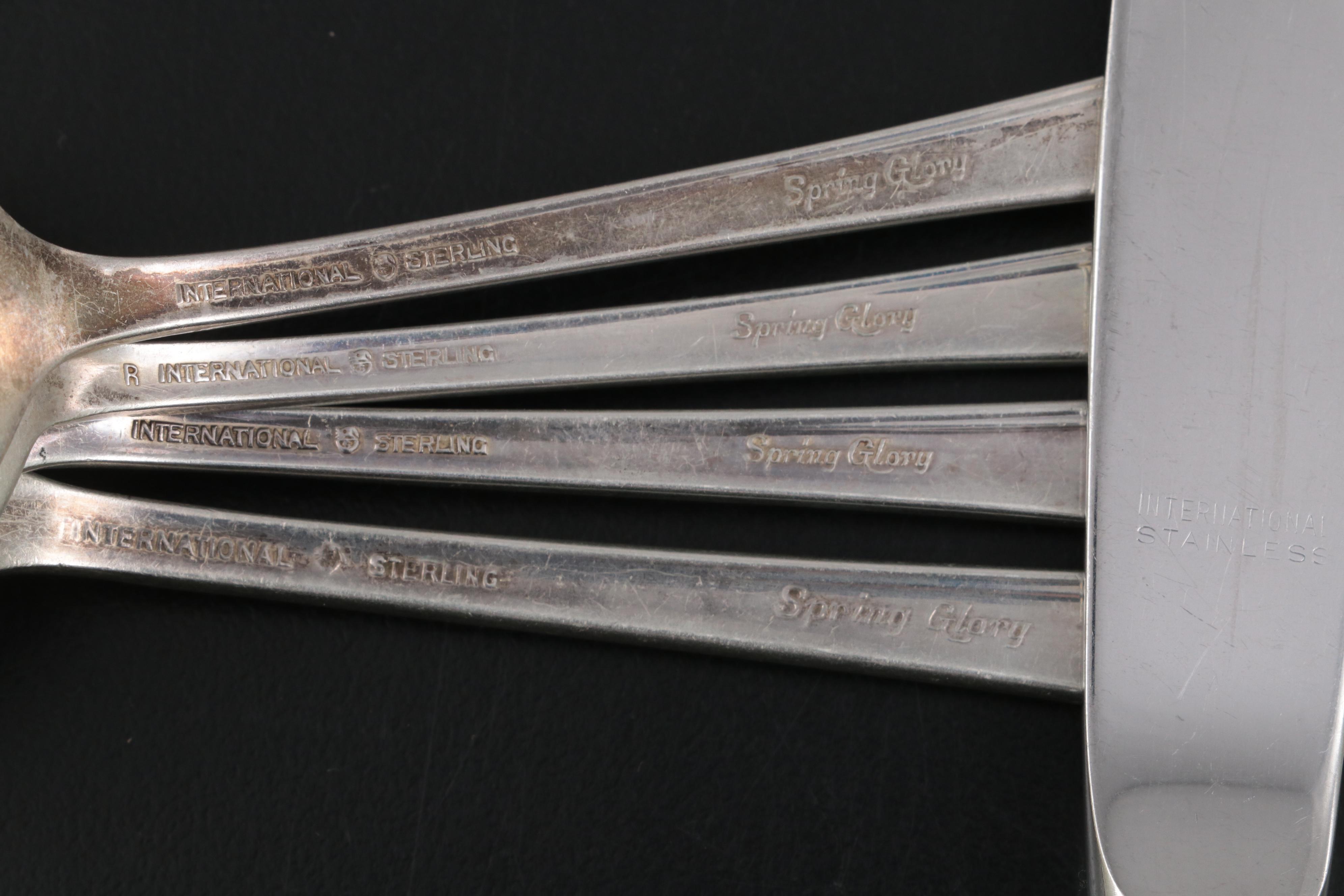 International Silver "Spring Glory" Sterling Silver Flatware, 1942-1996
