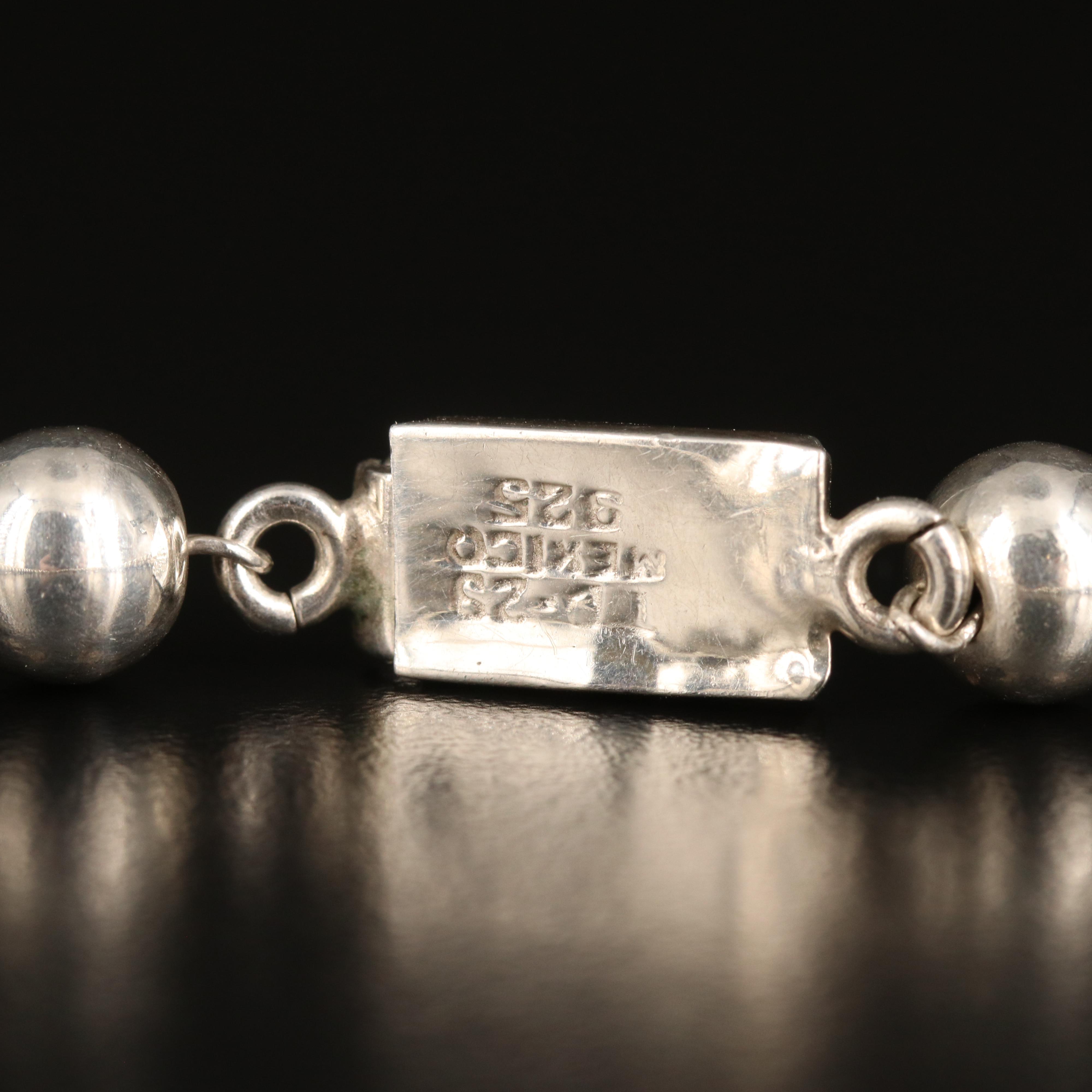 Mexican Sterling Beaded Necklace