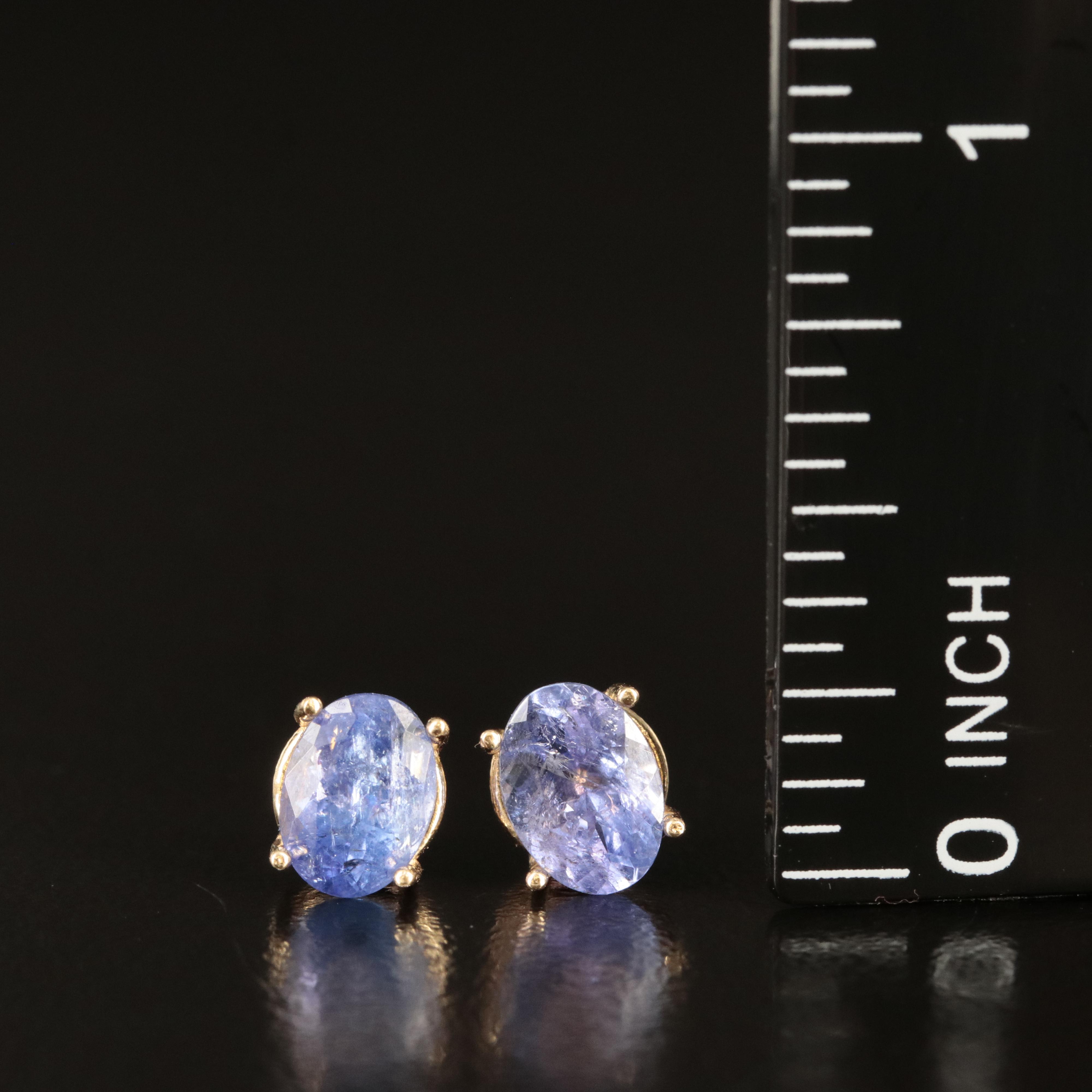 18K Tanzanite Stud Earrings