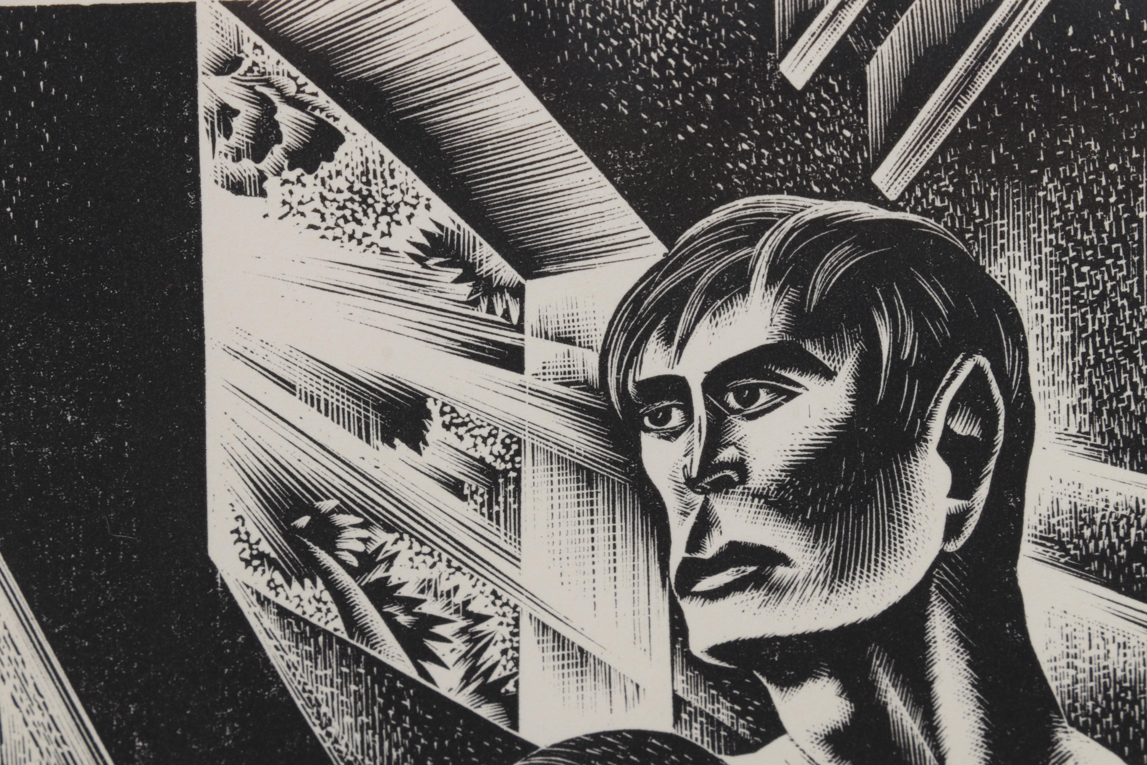 Lynd Ward Art Deco Woodcut From "Wild Pilgrimage," 1932
