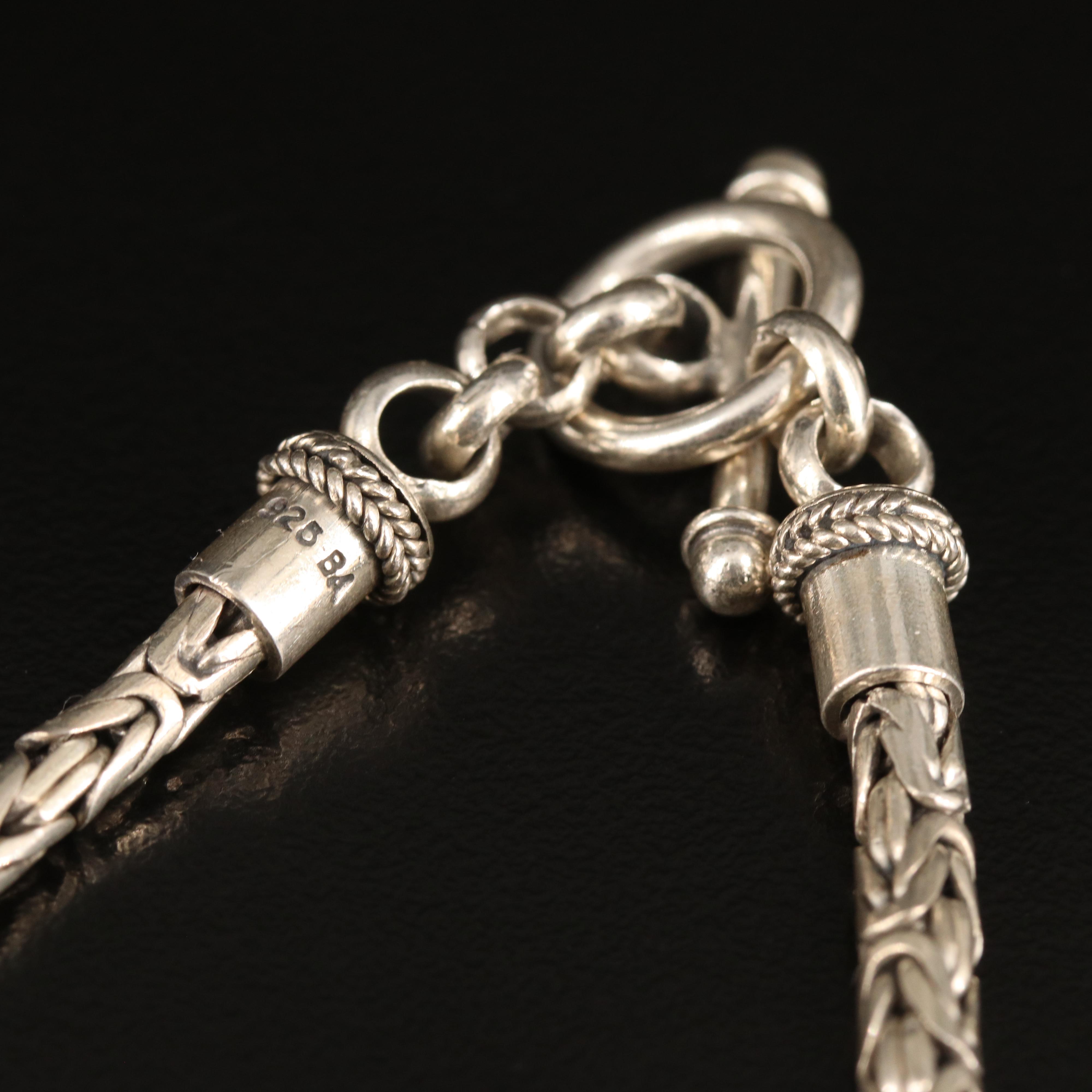 Sterling Graduated Byzantine Chain Necklace