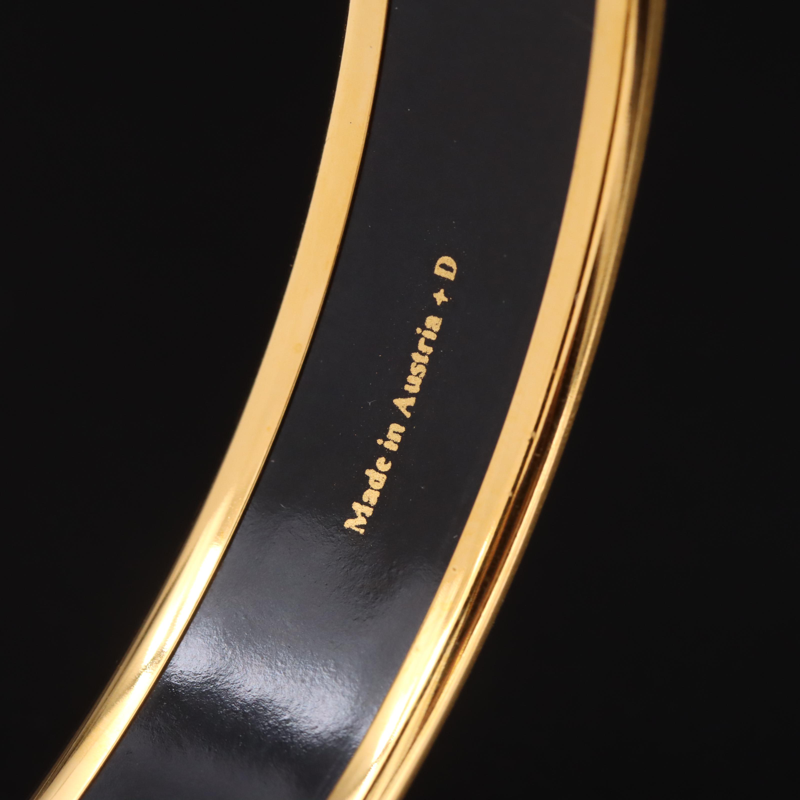 Hermès "Feux de L'Hiver" Wide Enamel Bracelet