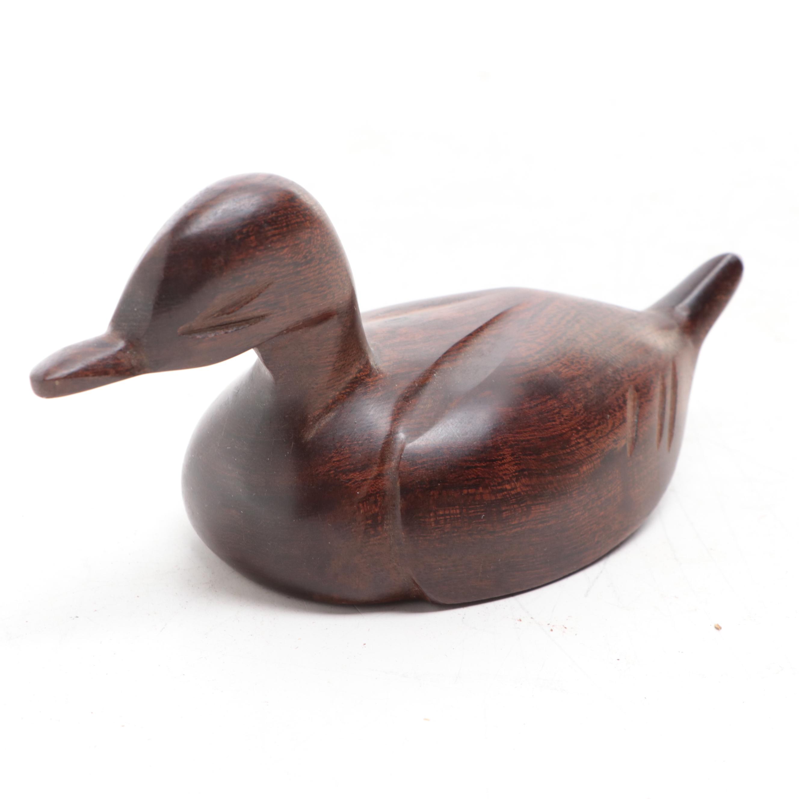 Old Port Brass Works Ducks with Animal Figurines, Mid to Late 20th Century