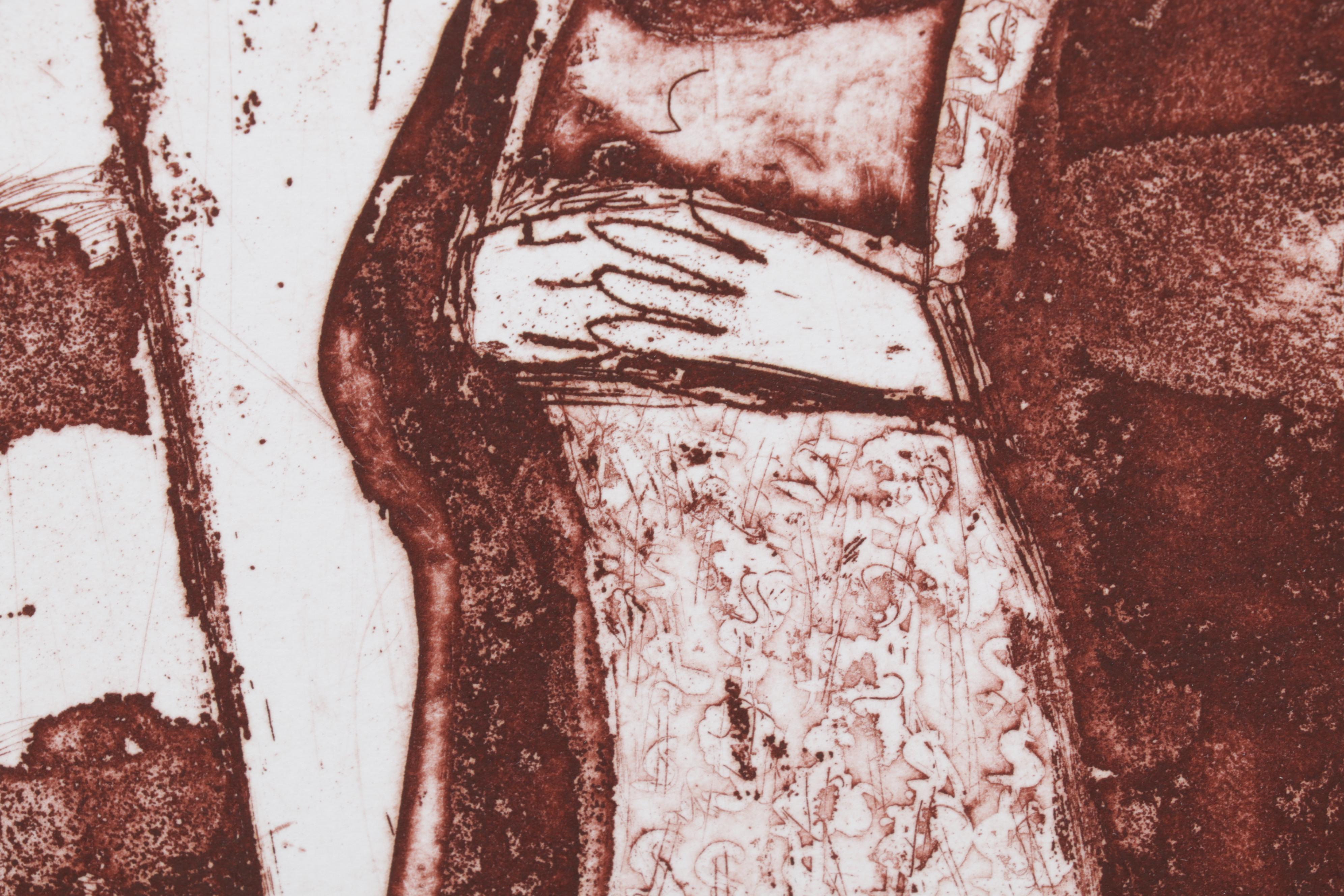 Sidney Chafetz Etching with Aquatint "Patriotism," 1970