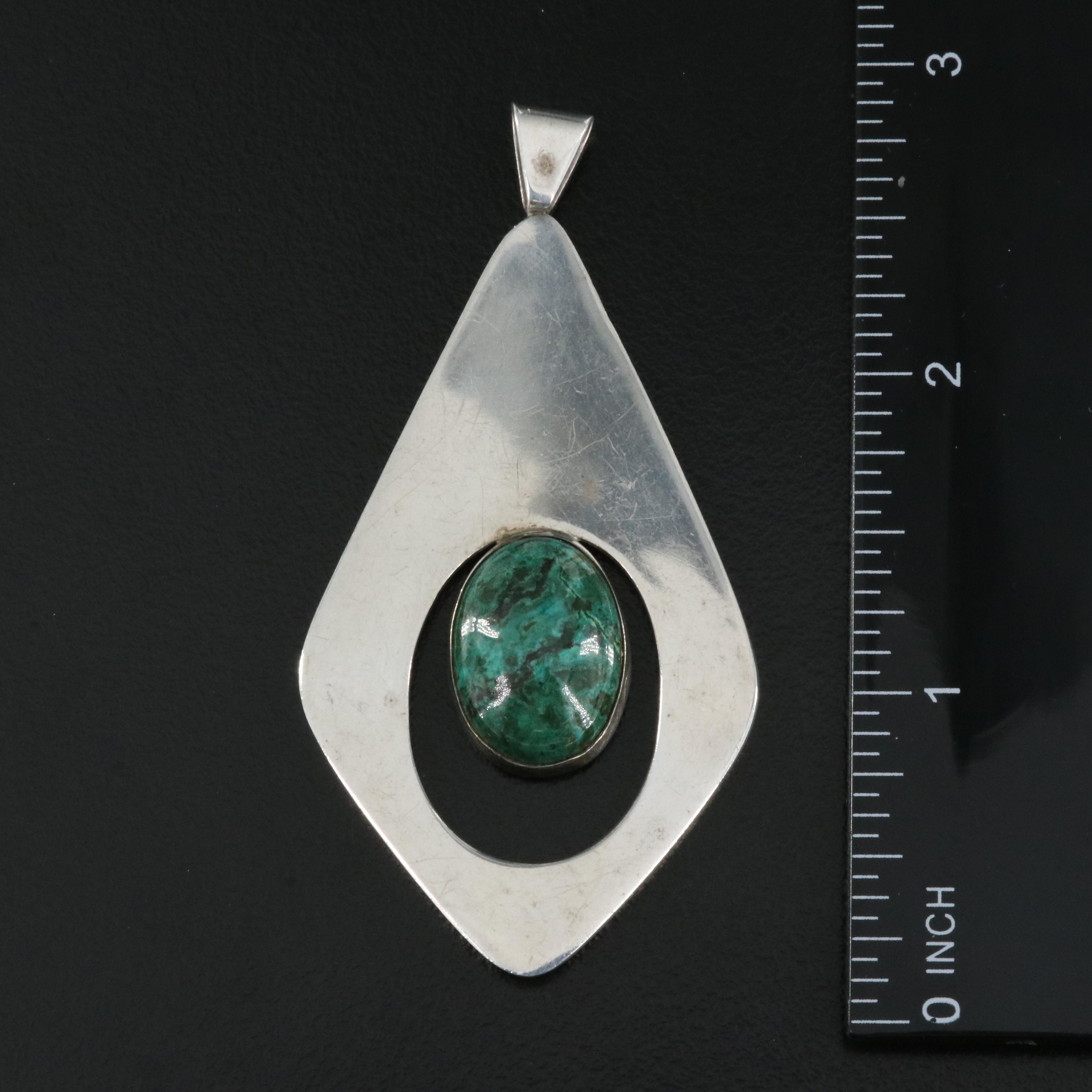 Sterling Eilat Stone Pendant