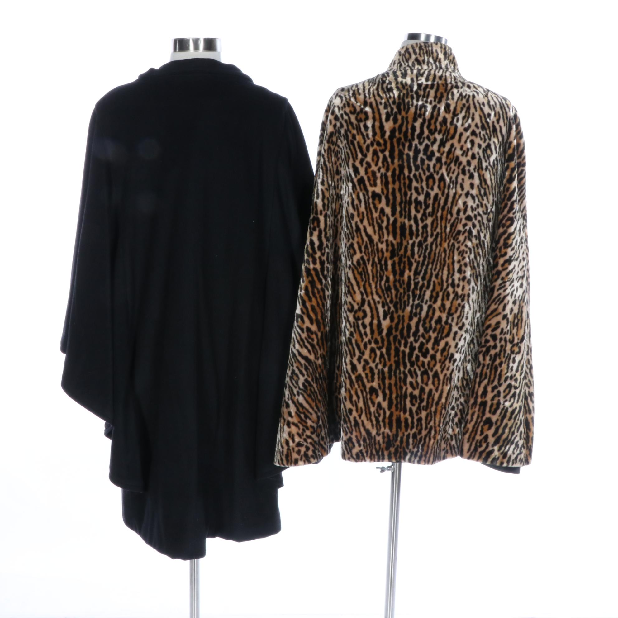 Elliotts and Sherwood Capes in Black and Cheetah Print