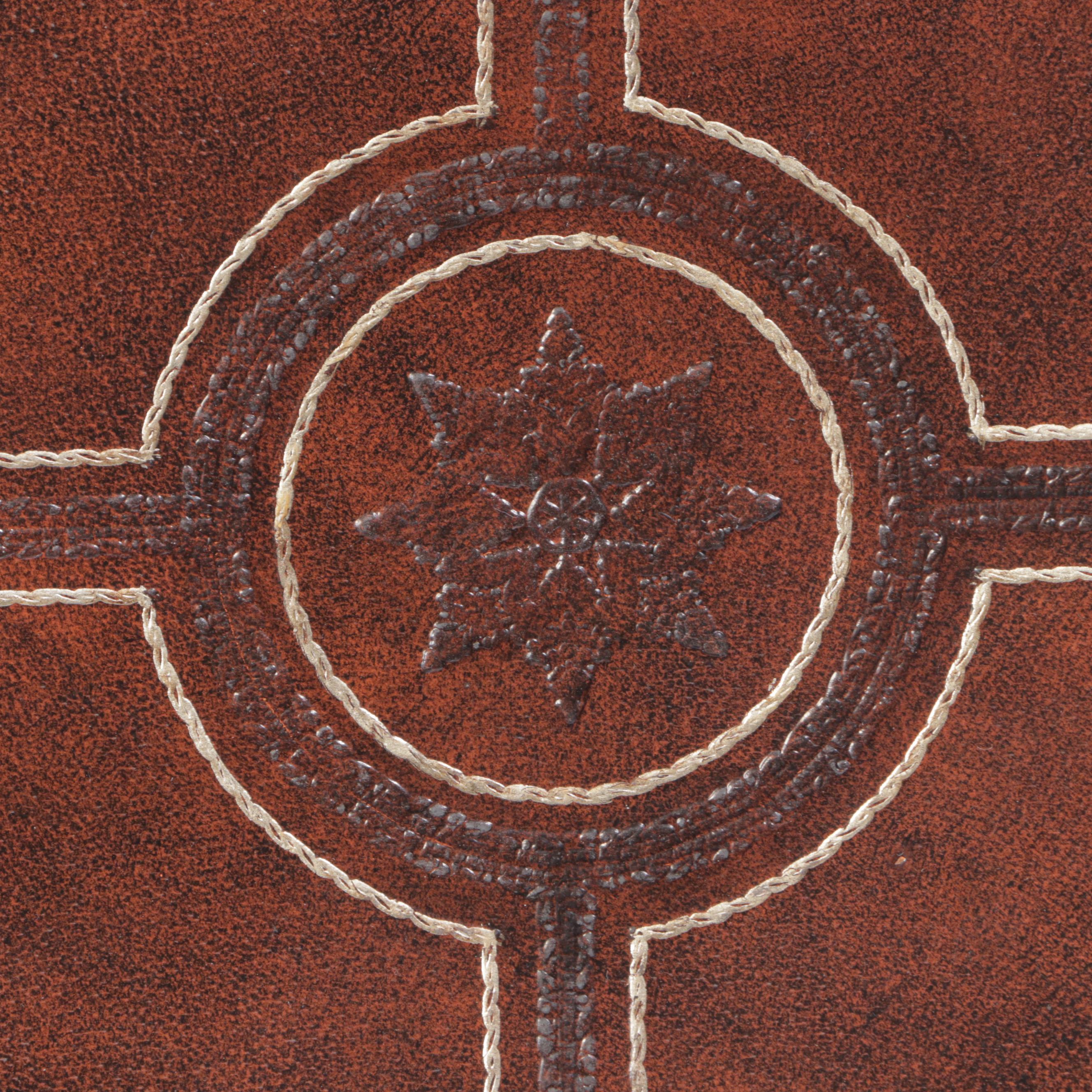 Maitland-Smith Brass-Mounted Mahogany and Leather-Clad Butler's Tray Table