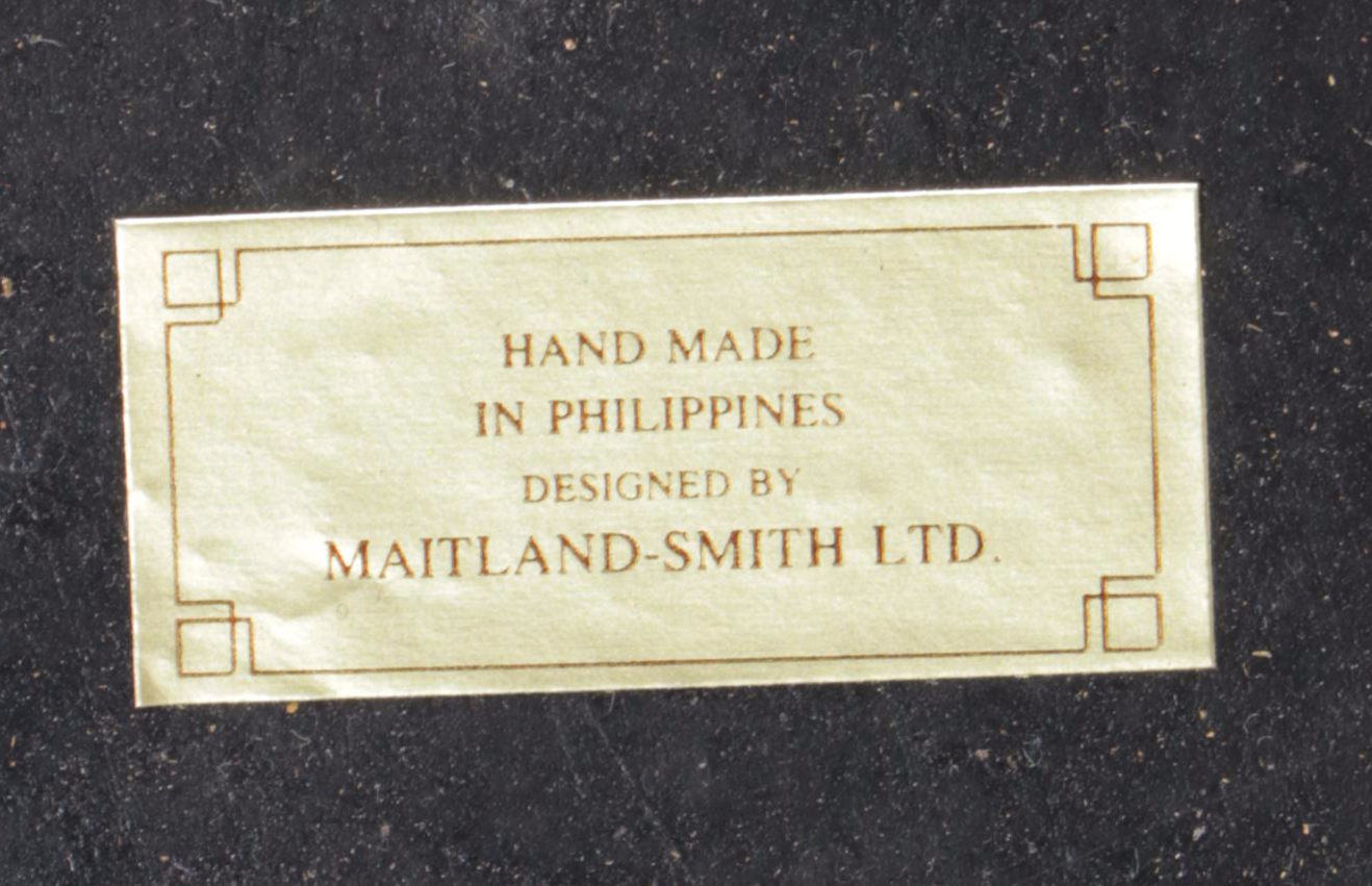 Maitland-Smith Brass-Mounted Mahogany and Leather-Clad Butler's Tray Table