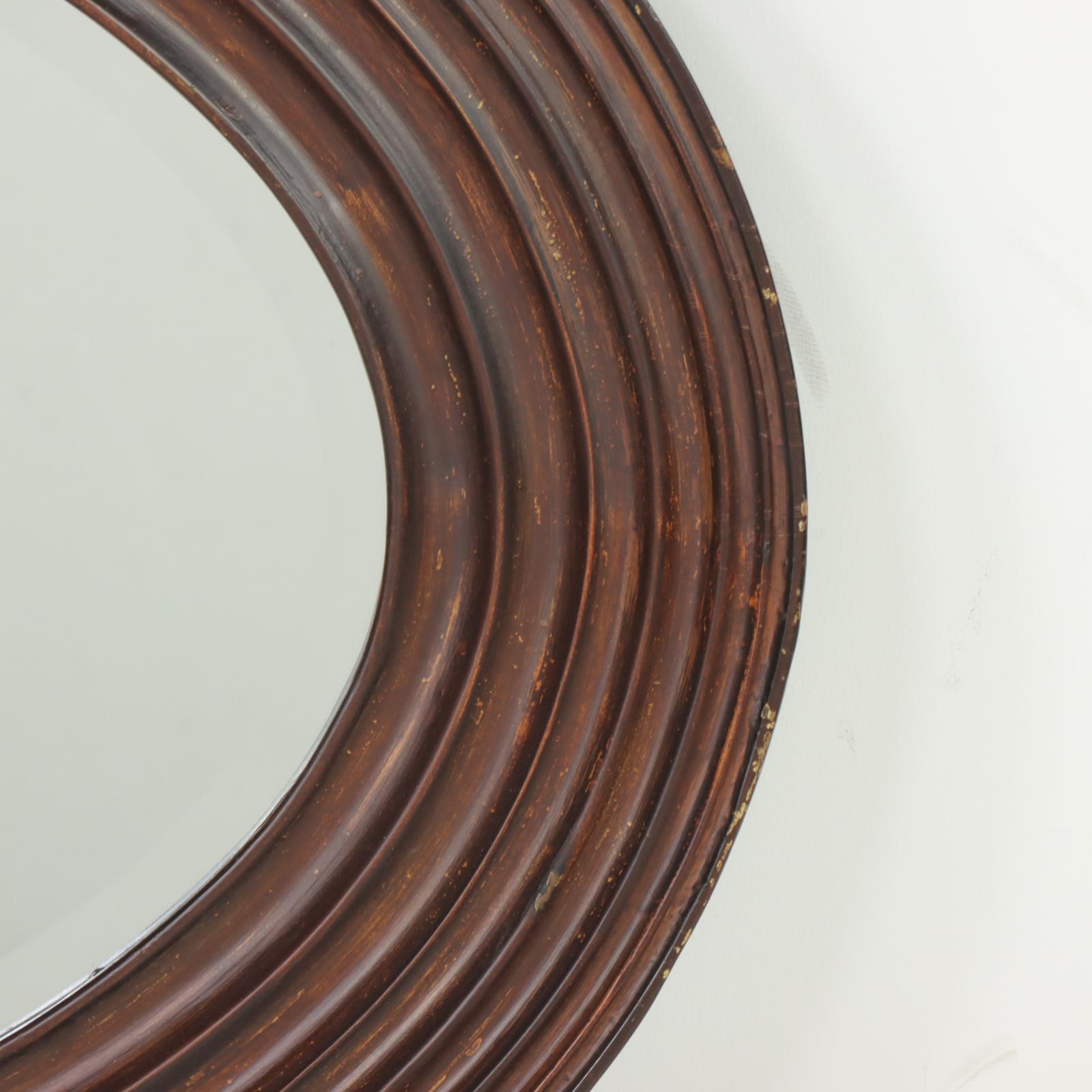 Uttermost "Coretta" Oval Mirror in Distressed Chestnut Finish