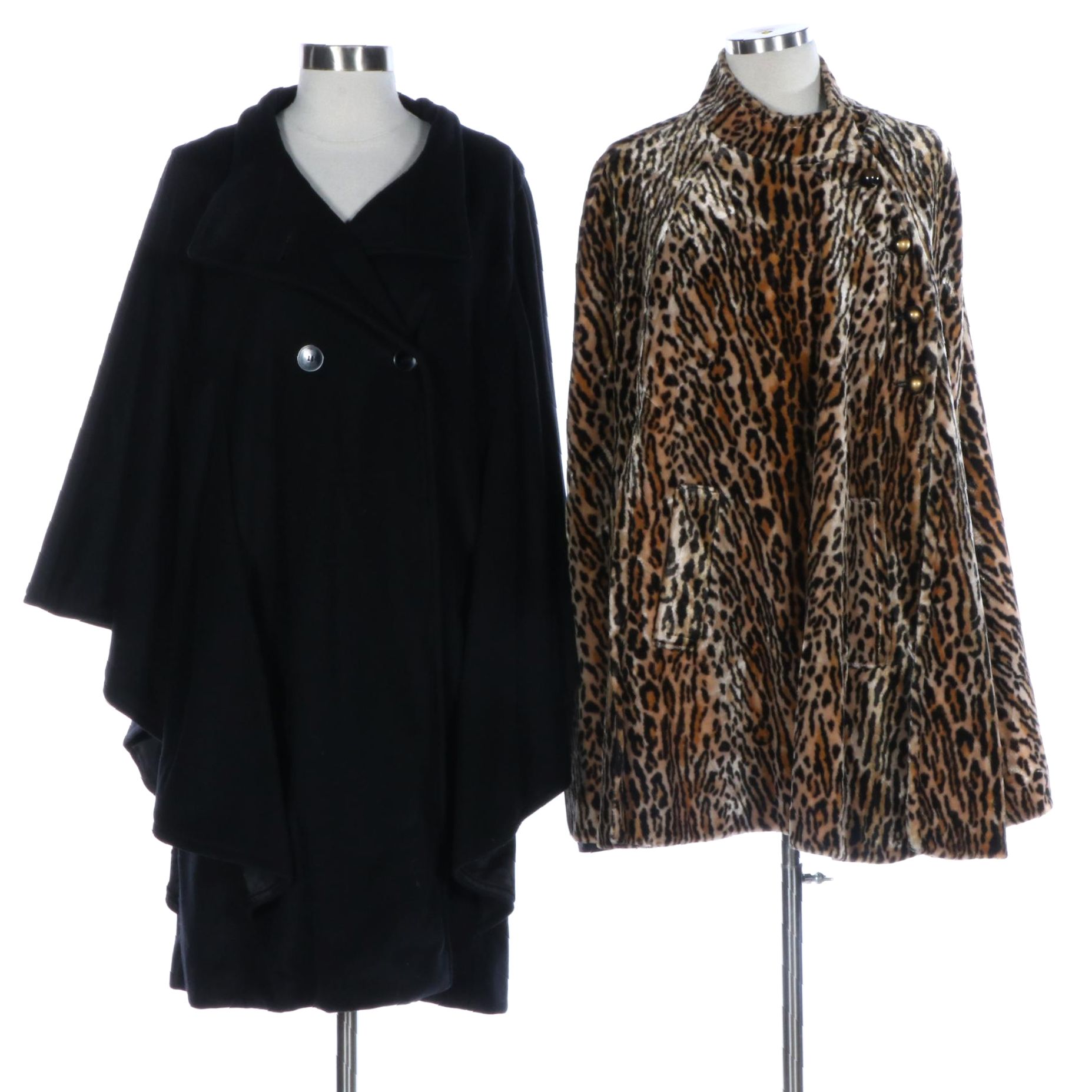 Elliotts and Sherwood Capes in Black and Cheetah Print
