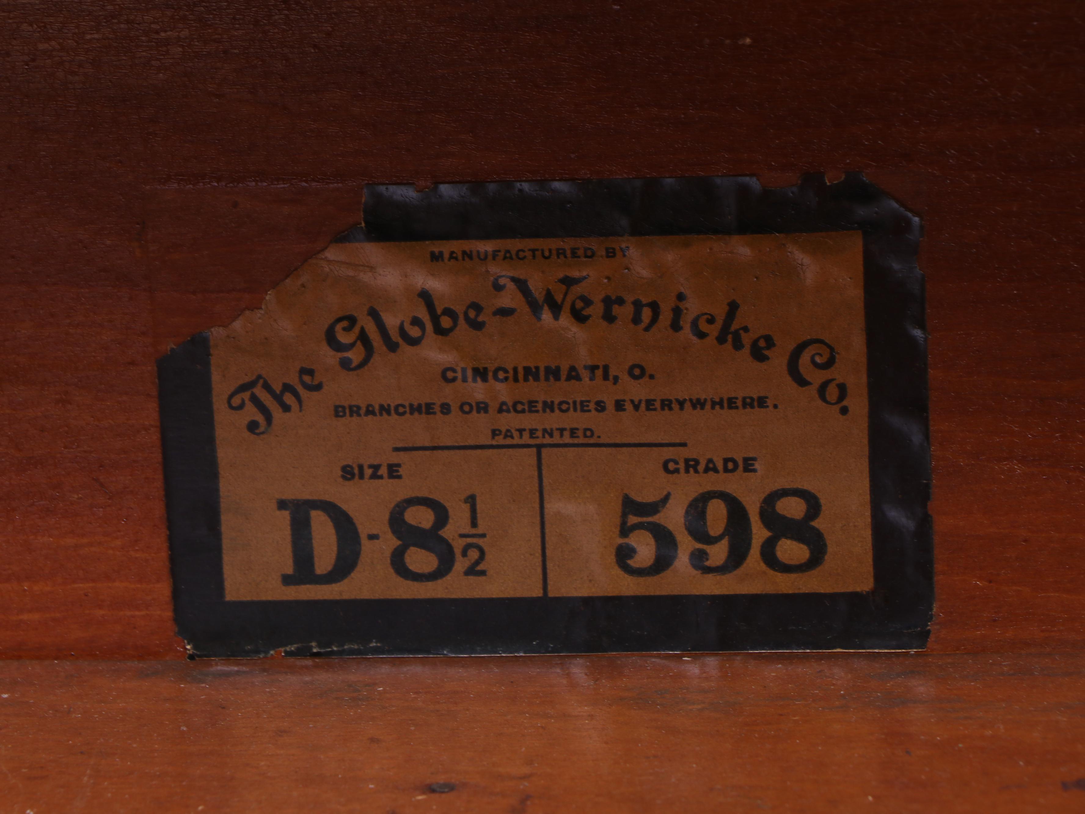 The Globe-Wernicke Co. Mahogany Finish Four-Stack Barrister's Bookcase