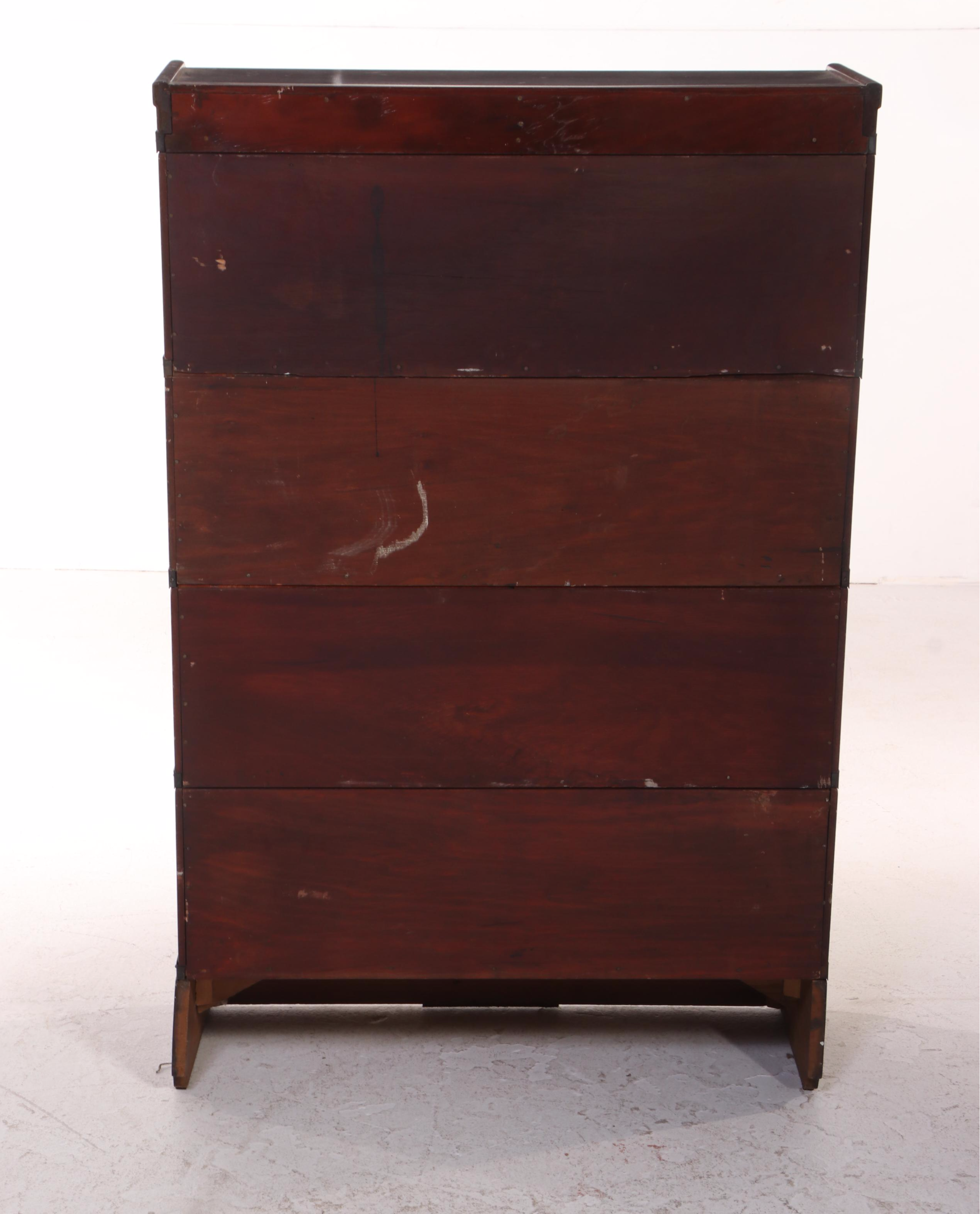 The Globe-Wernicke Co. Mahogany Finish Four-Stack Barrister's Bookcase