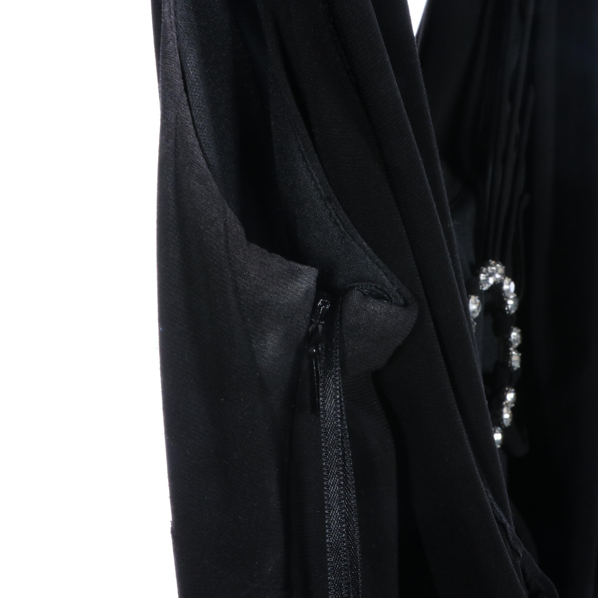 Mary L. Couture Cowl Neck Dress and Kappi Caged Halter Maxi Dress in Jersey Knit