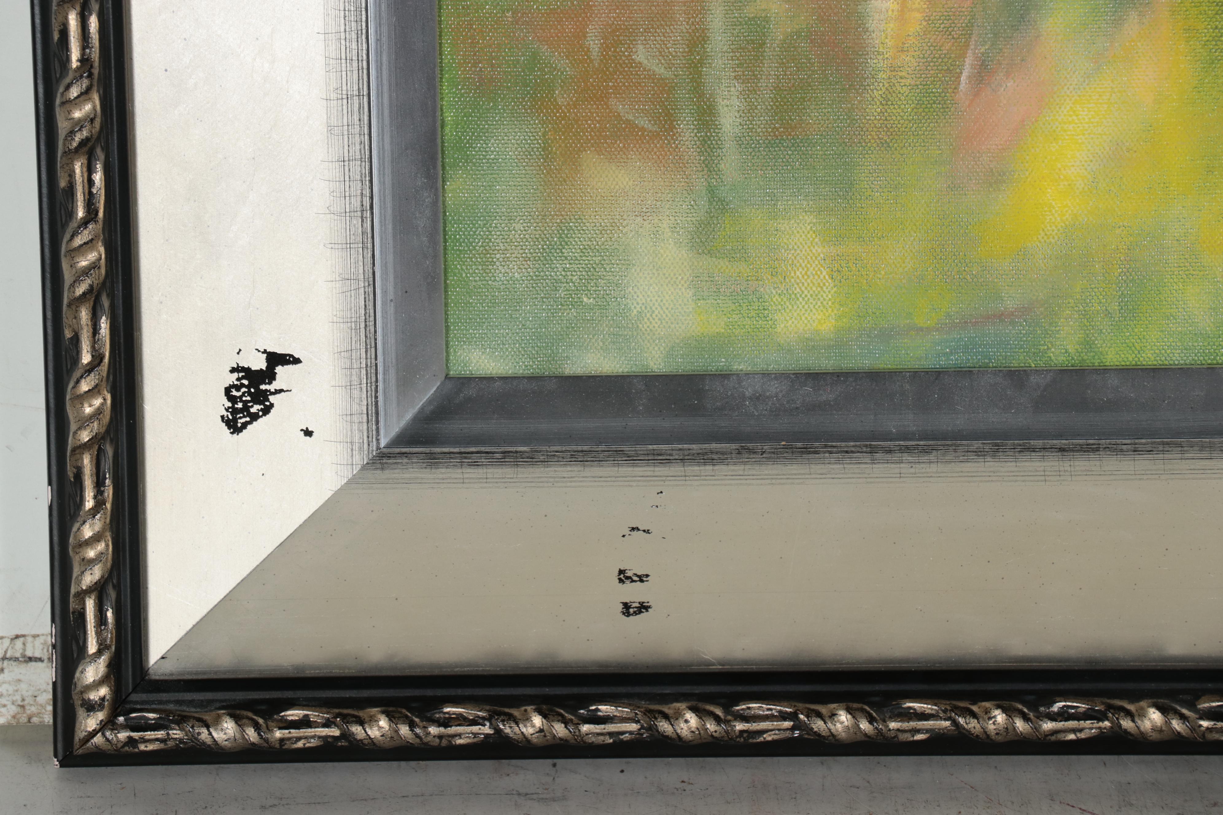 Large-Scale Oil Painting of Marsh Landscape, 21st Century