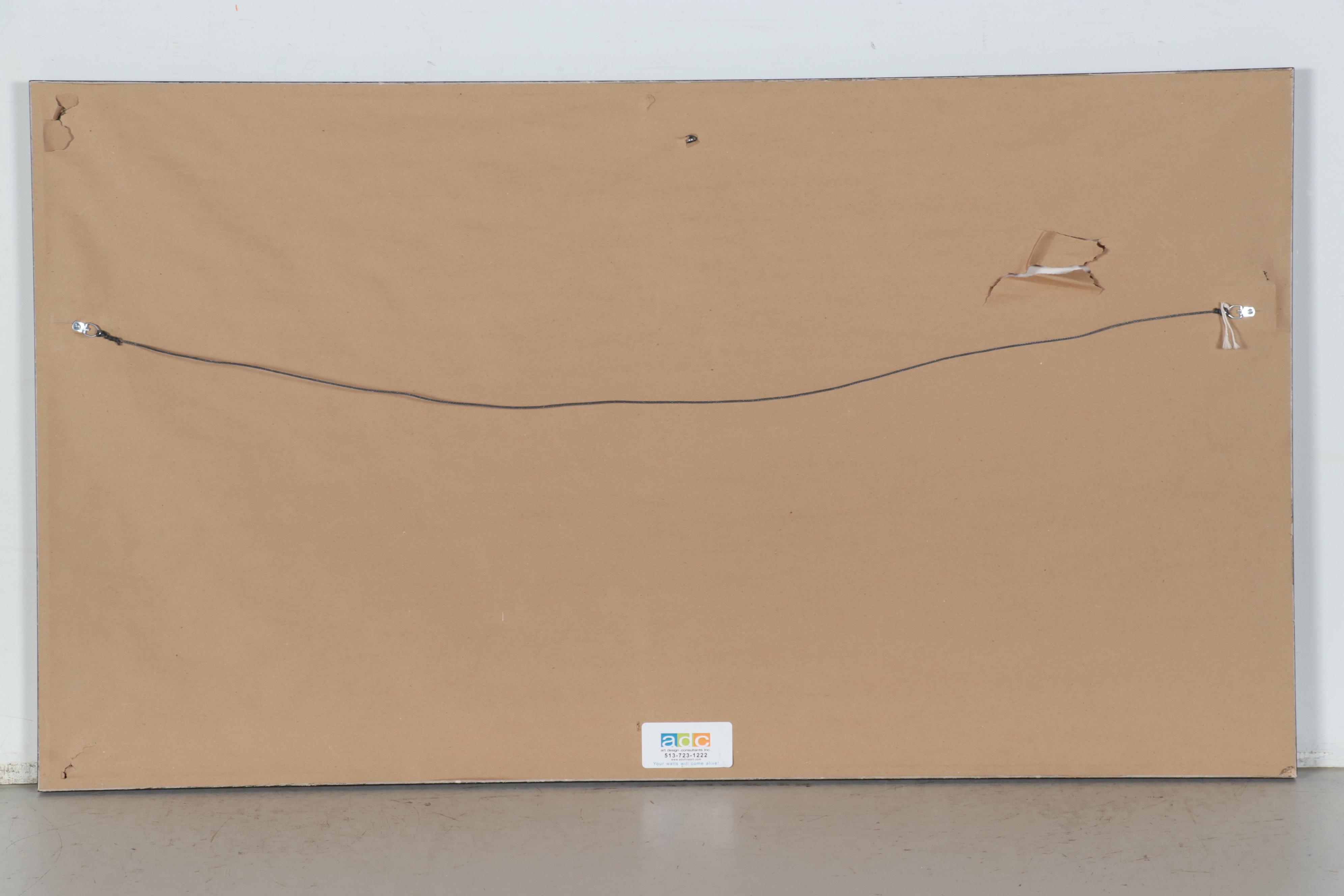 Large-Scale Oil Painting of Marsh Landscape, 21st Century