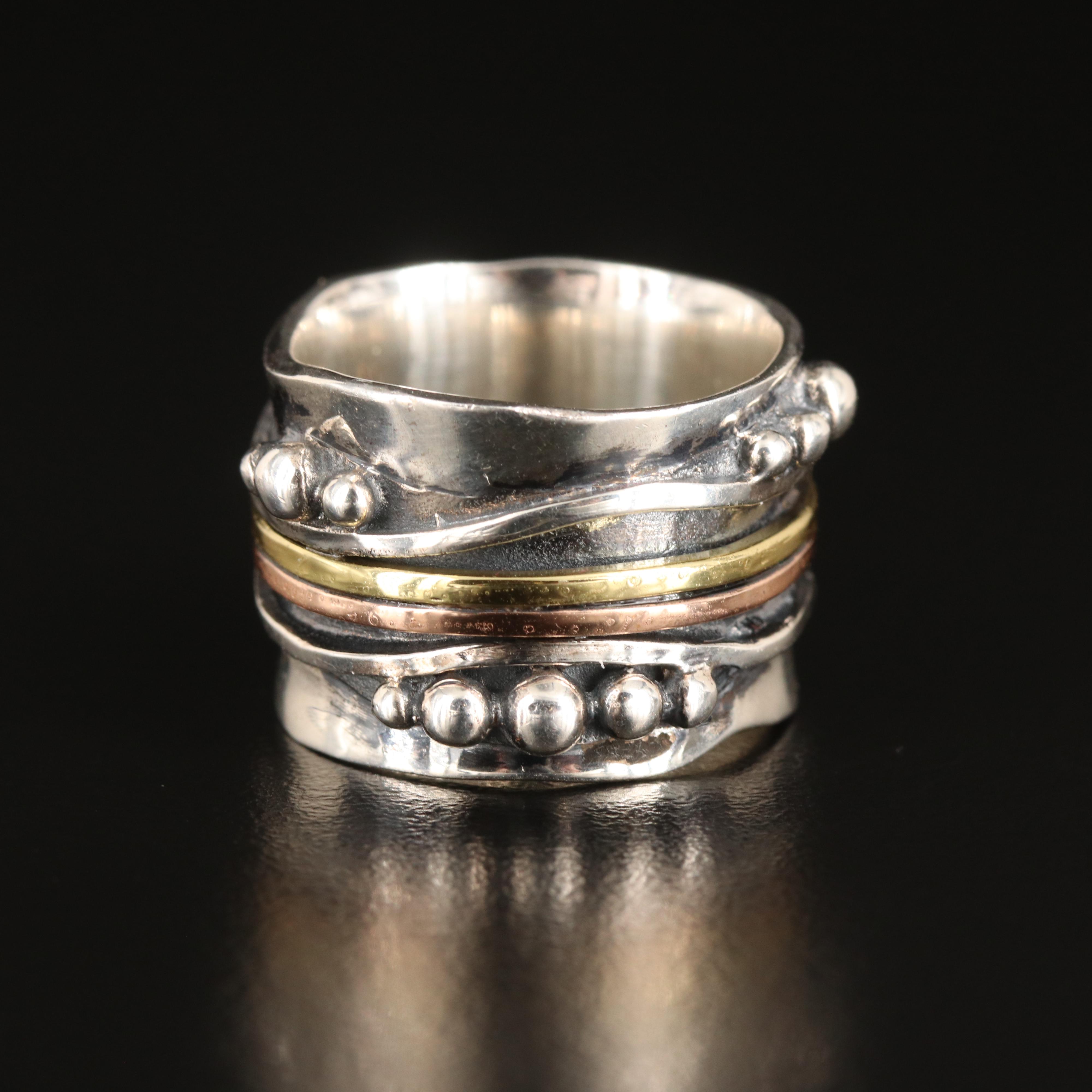 Sterling Ring with Granulated Detail