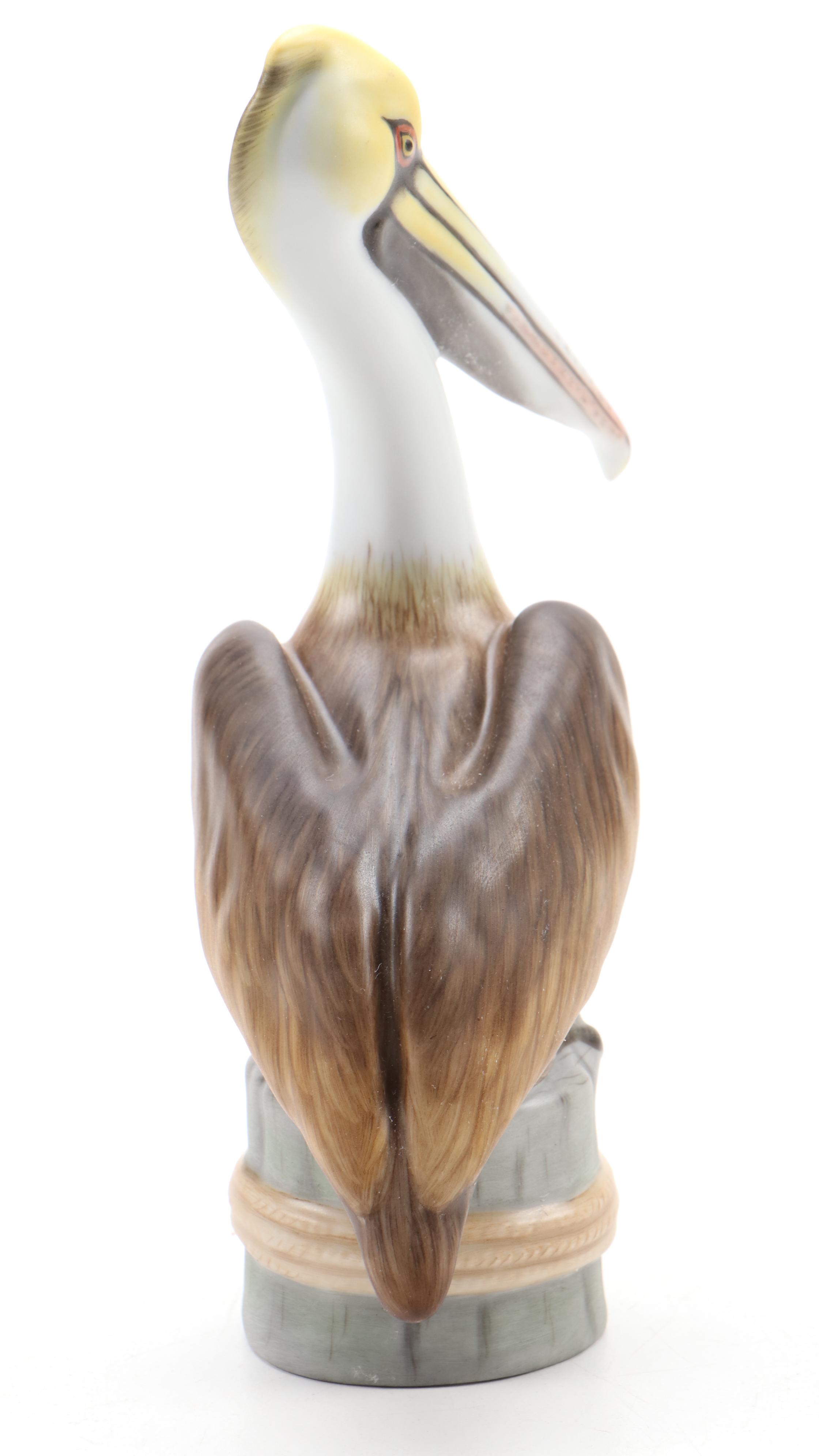 Herend Guild Natural "Pelican on Post" Limited Edition Porcelain Figurine, 2011