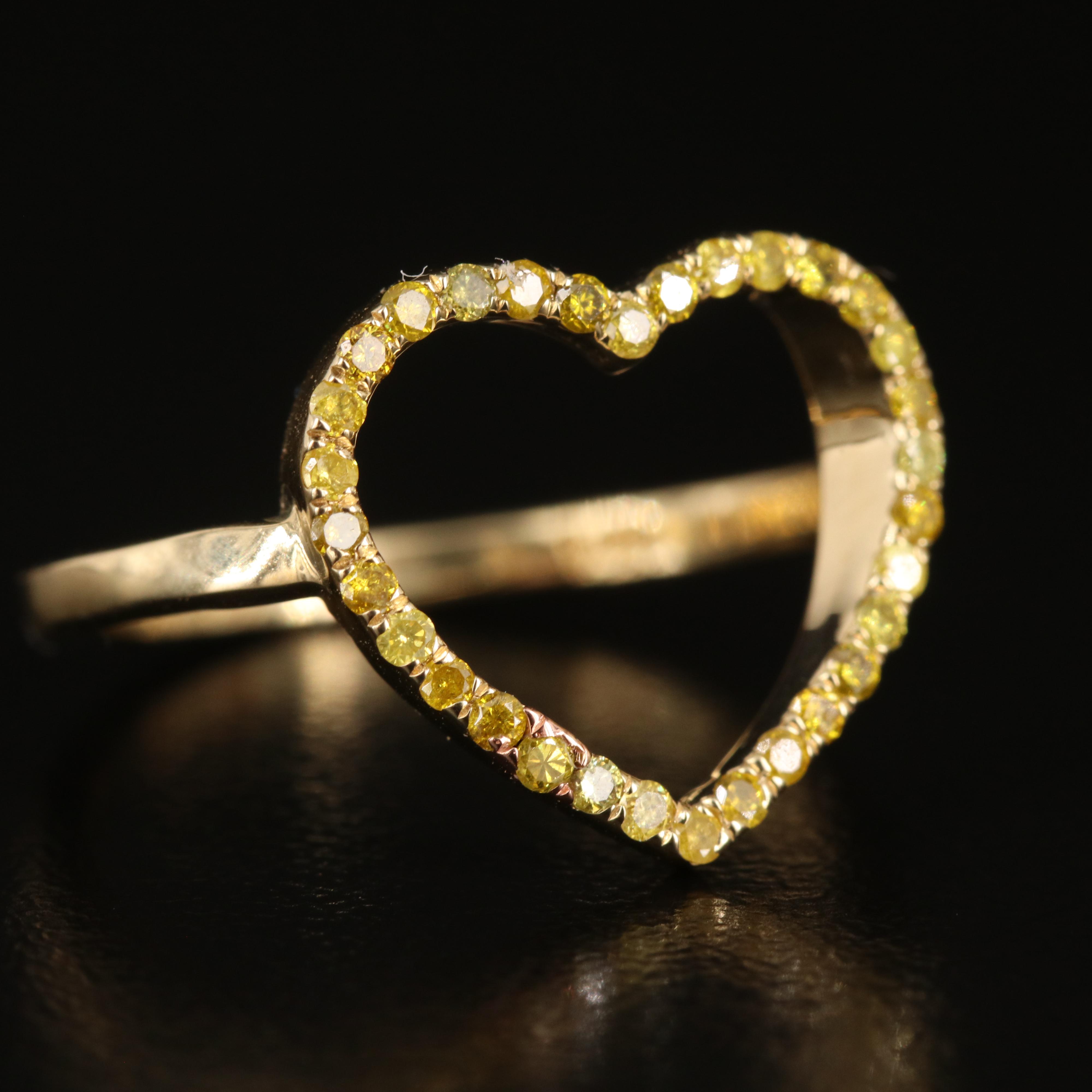 14K 0.32 CTW Diamond Heart Ring