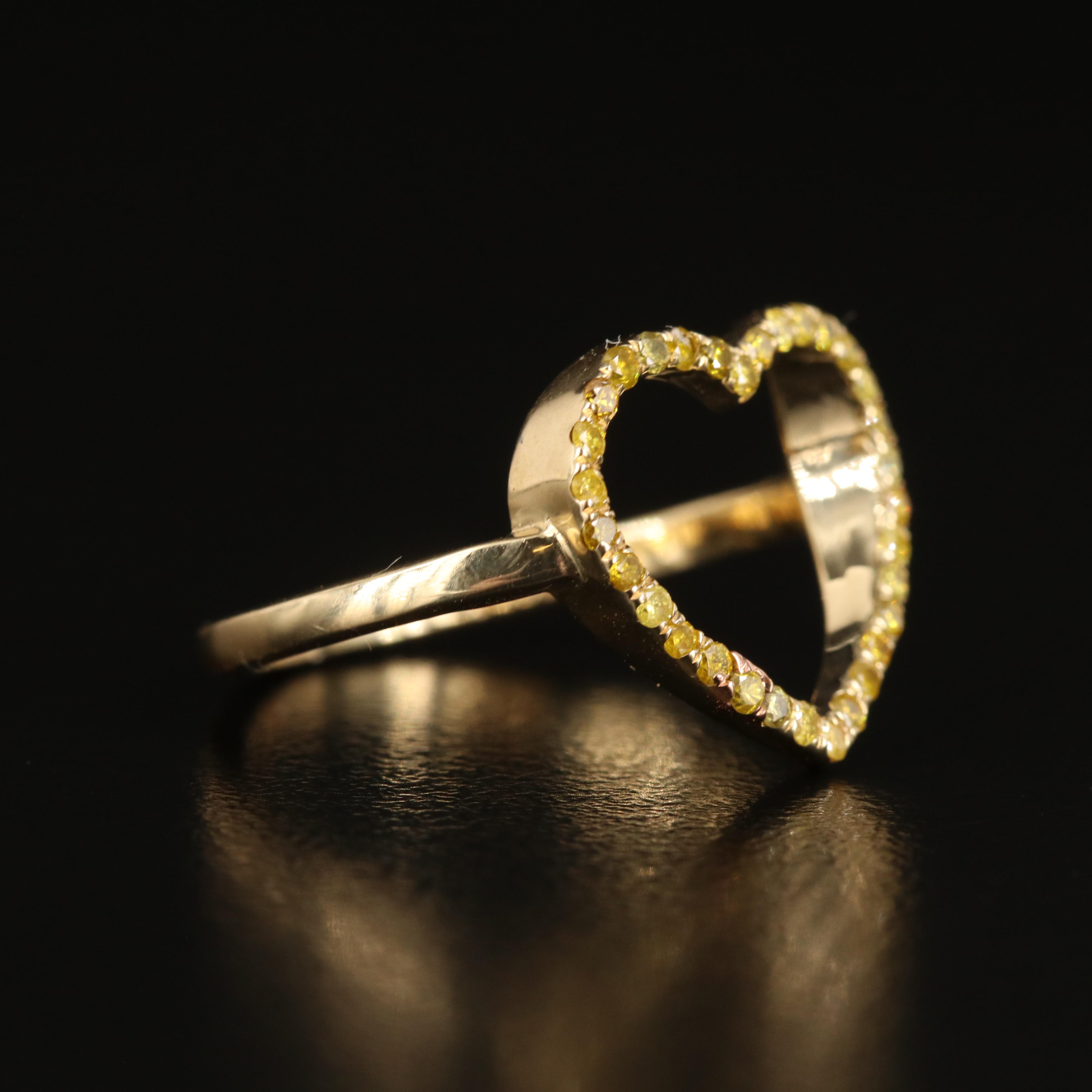 14K 0.32 CTW Diamond Heart Ring