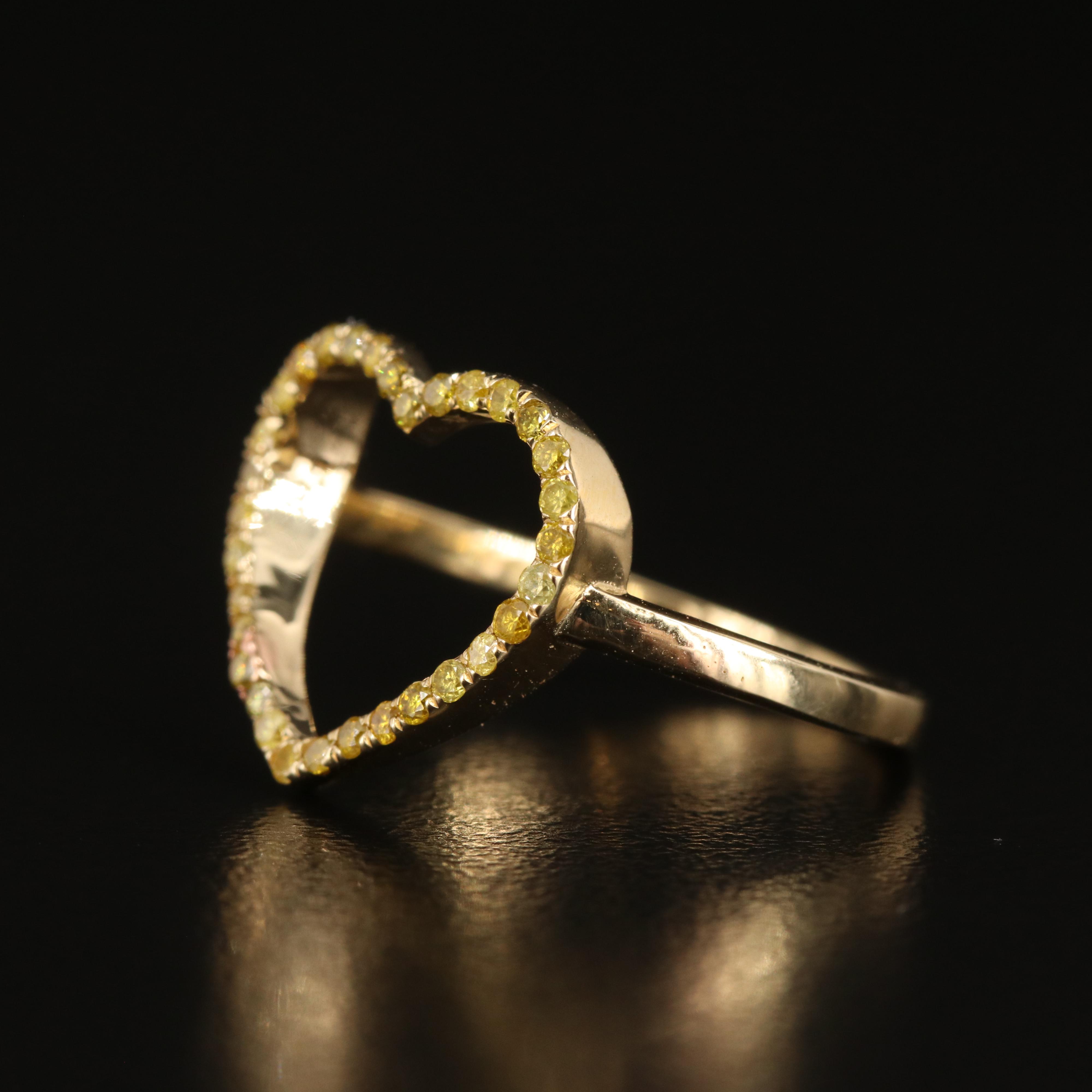 14K 0.32 CTW Diamond Heart Ring