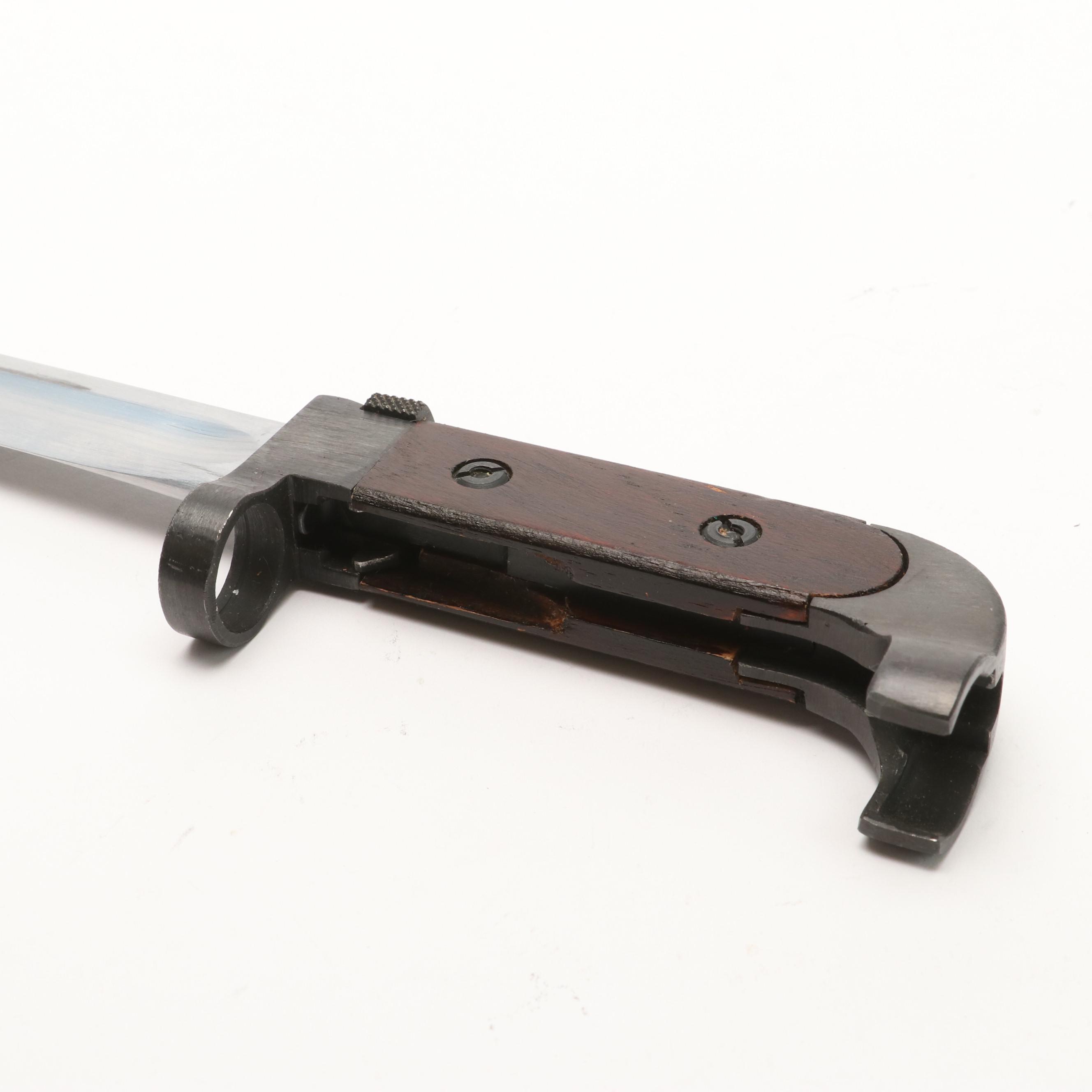 Group of Five Various Bayonets with Sheaths Including Vietnam Era USM8A1