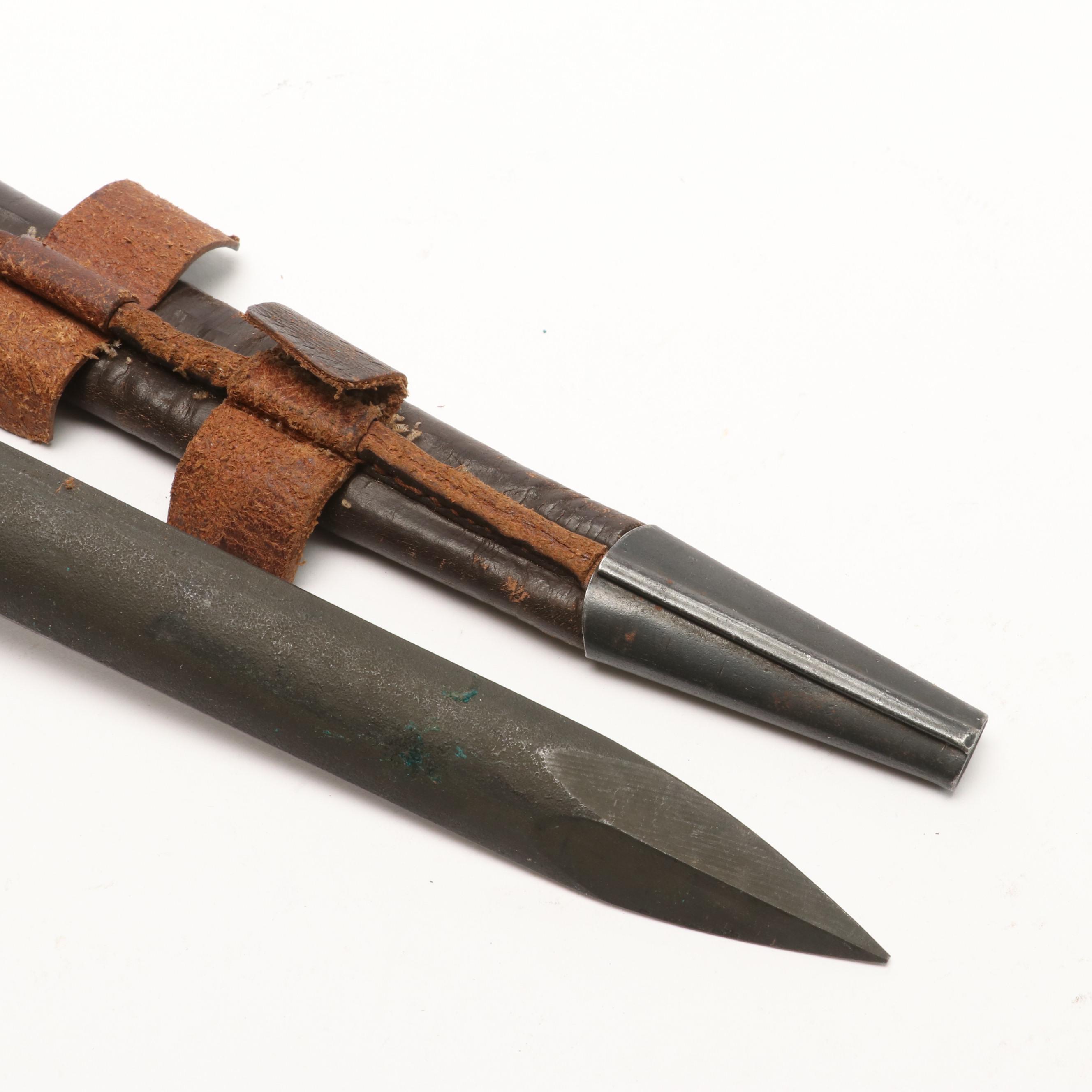 Group of Five Various Bayonets with Sheaths Including Vietnam Era USM8A1