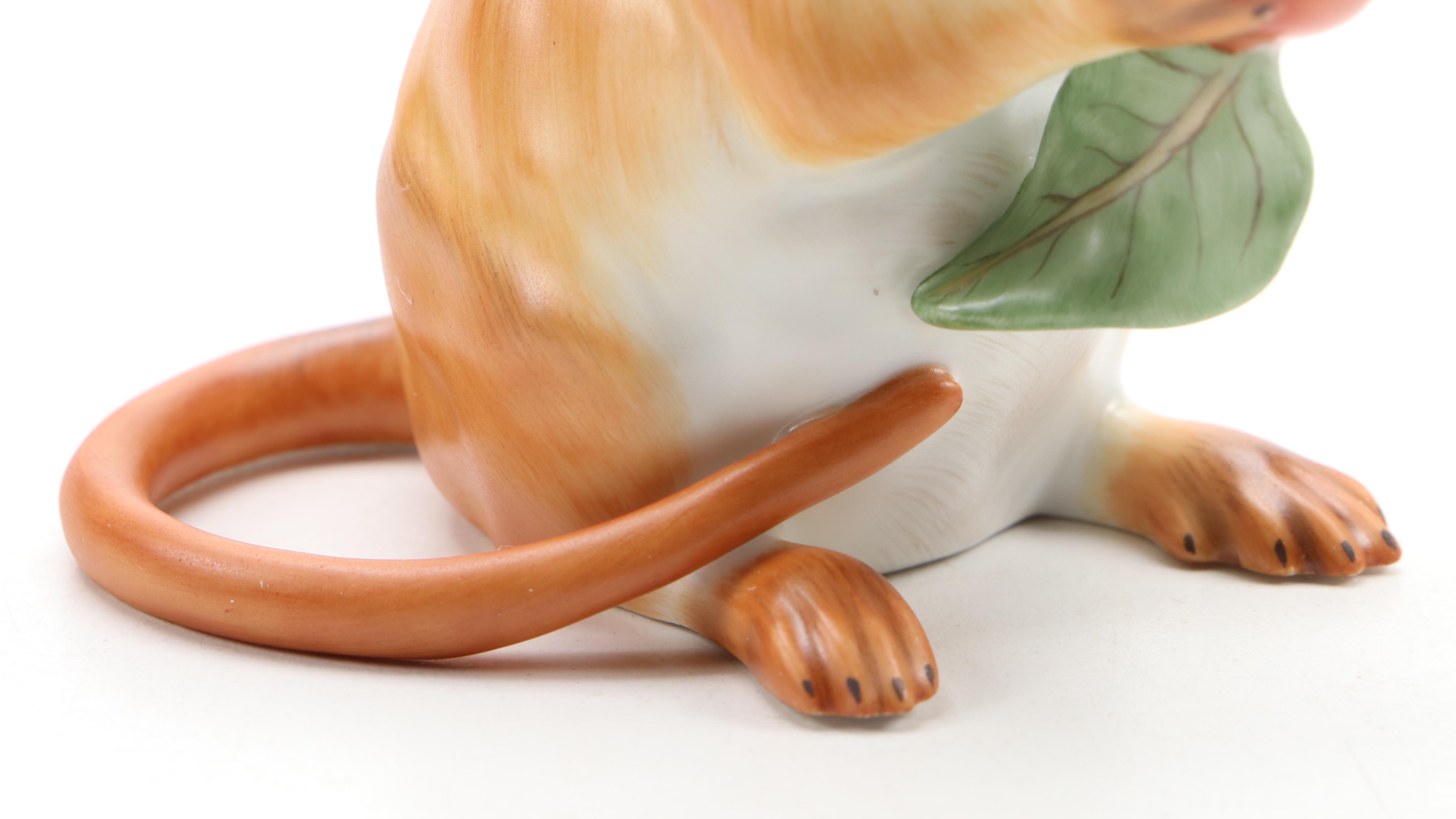 Herend Guild Natural "Meadow Mouse" Porcelain Figurine, 2008
