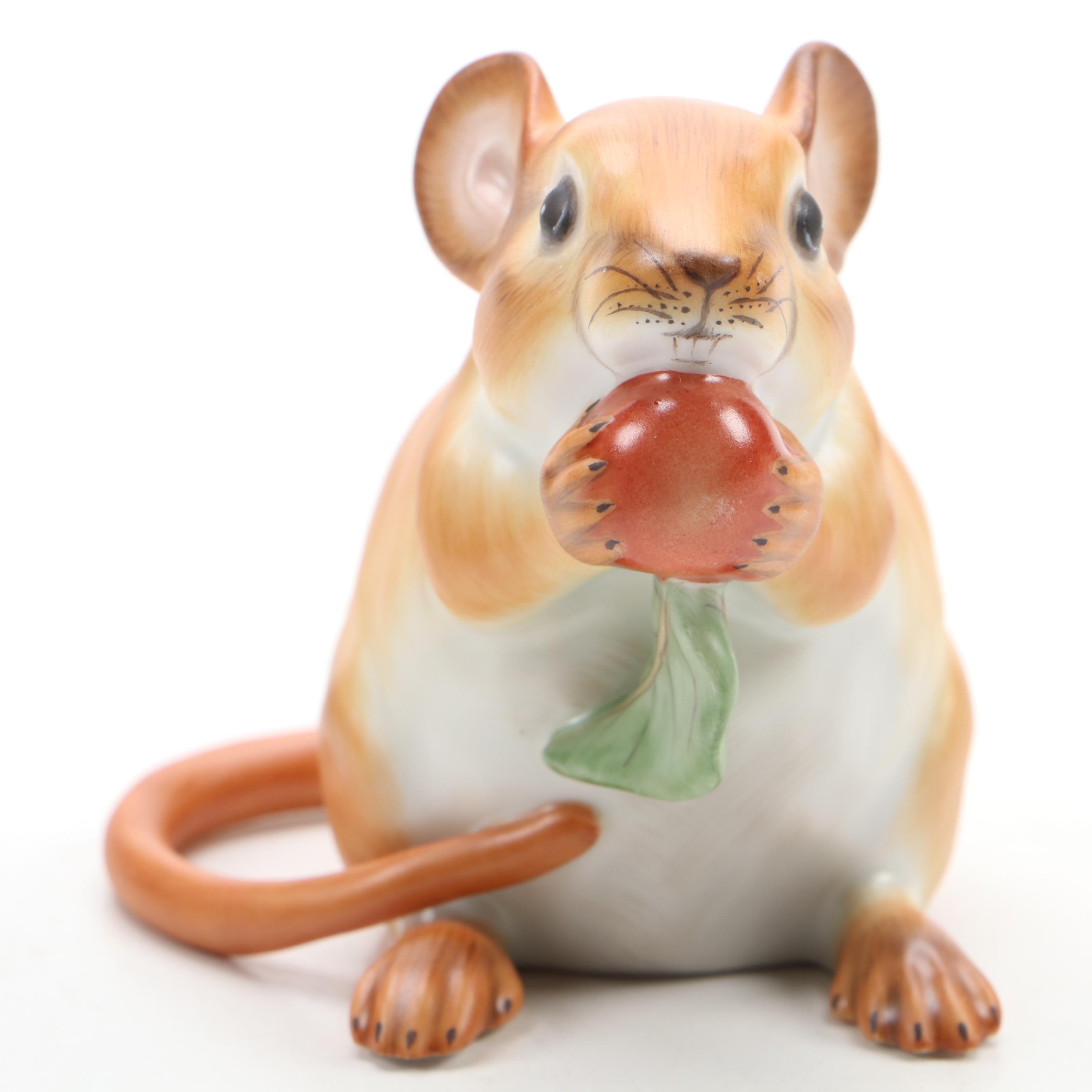 Herend Guild Natural "Meadow Mouse" Porcelain Figurine, 2008