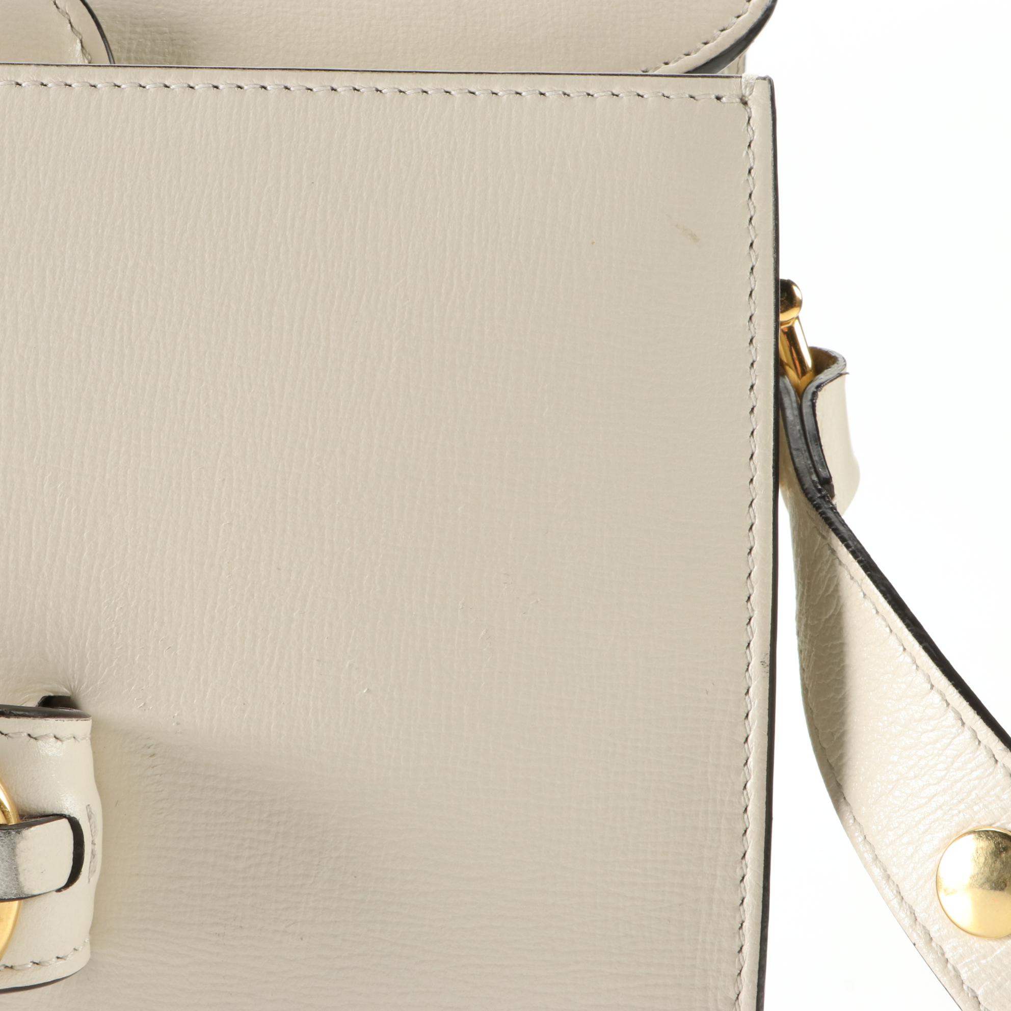 Gucci Horsebit 1955 Shoulder Bag in White Leather