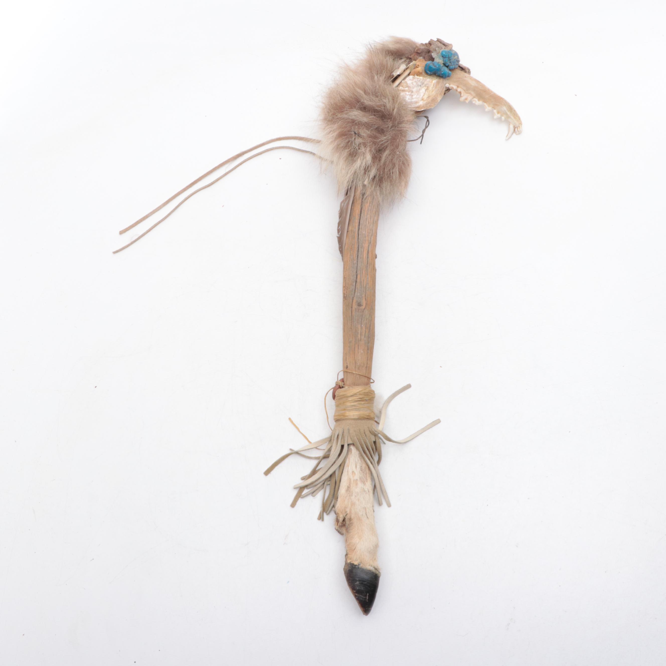 Native American Style Ceremonial Sticks and Club