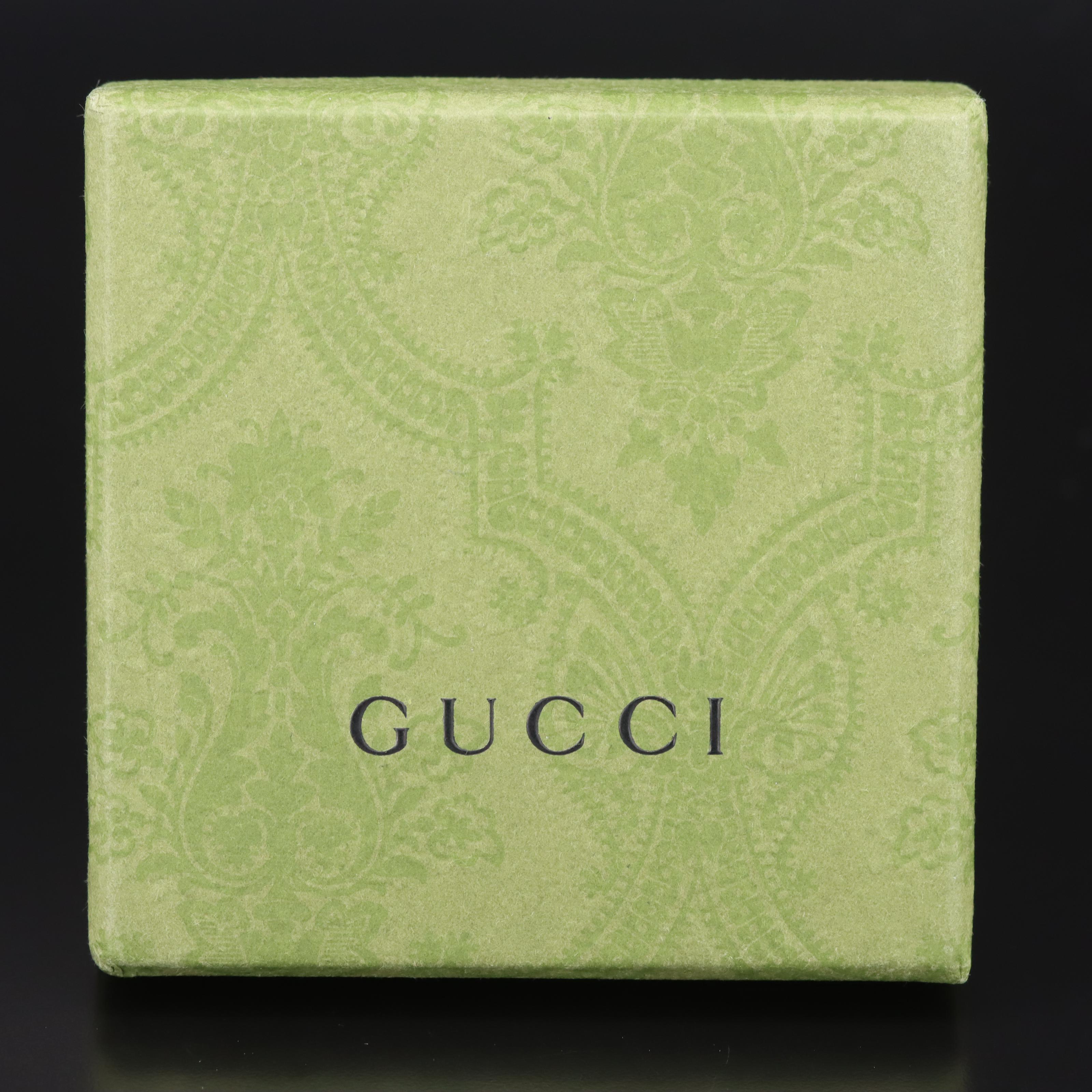 Gucci Sterling Silver Heart Earrings with Box