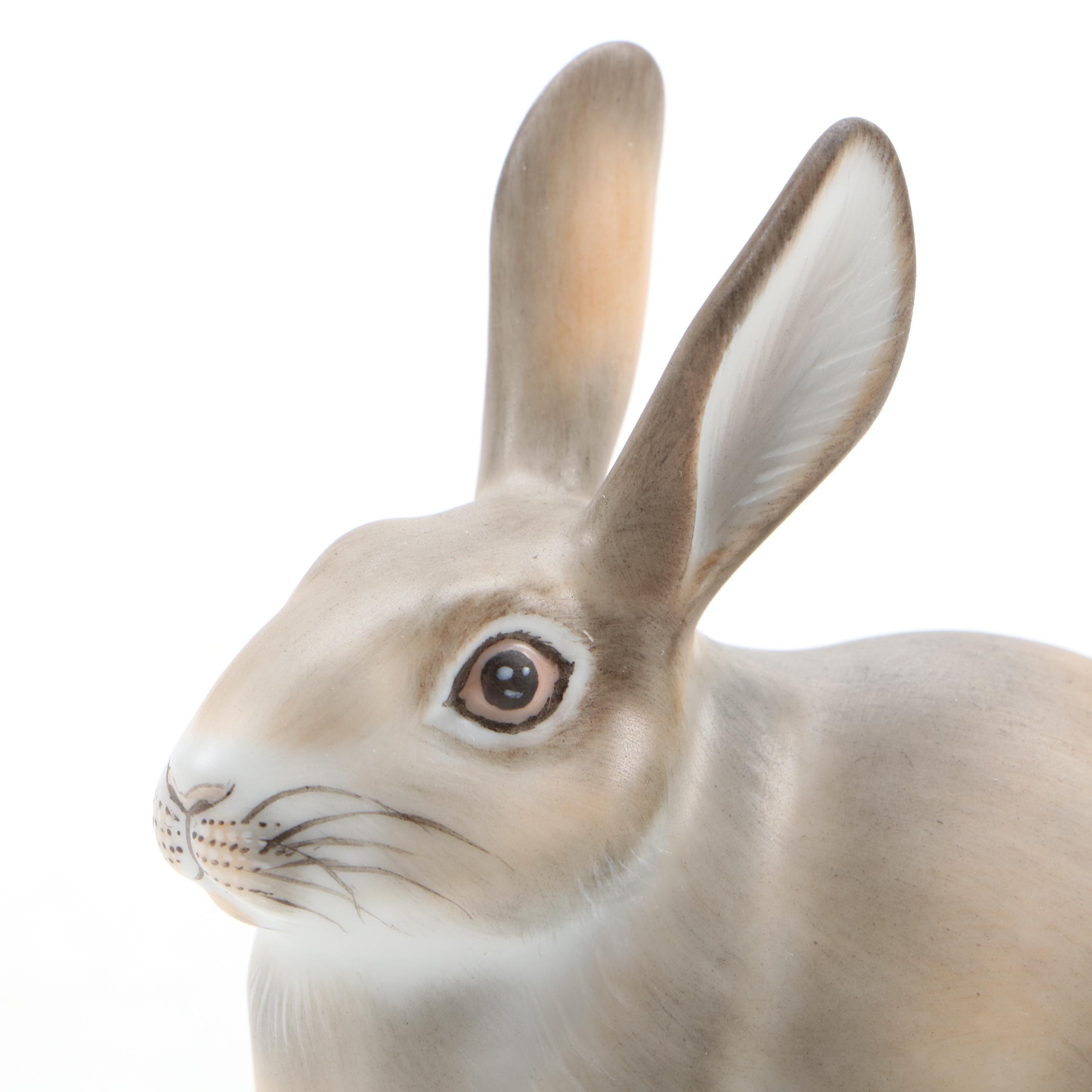 Herend Guild Natural "Chubby Bunny" Porcelain Figurine, 2006