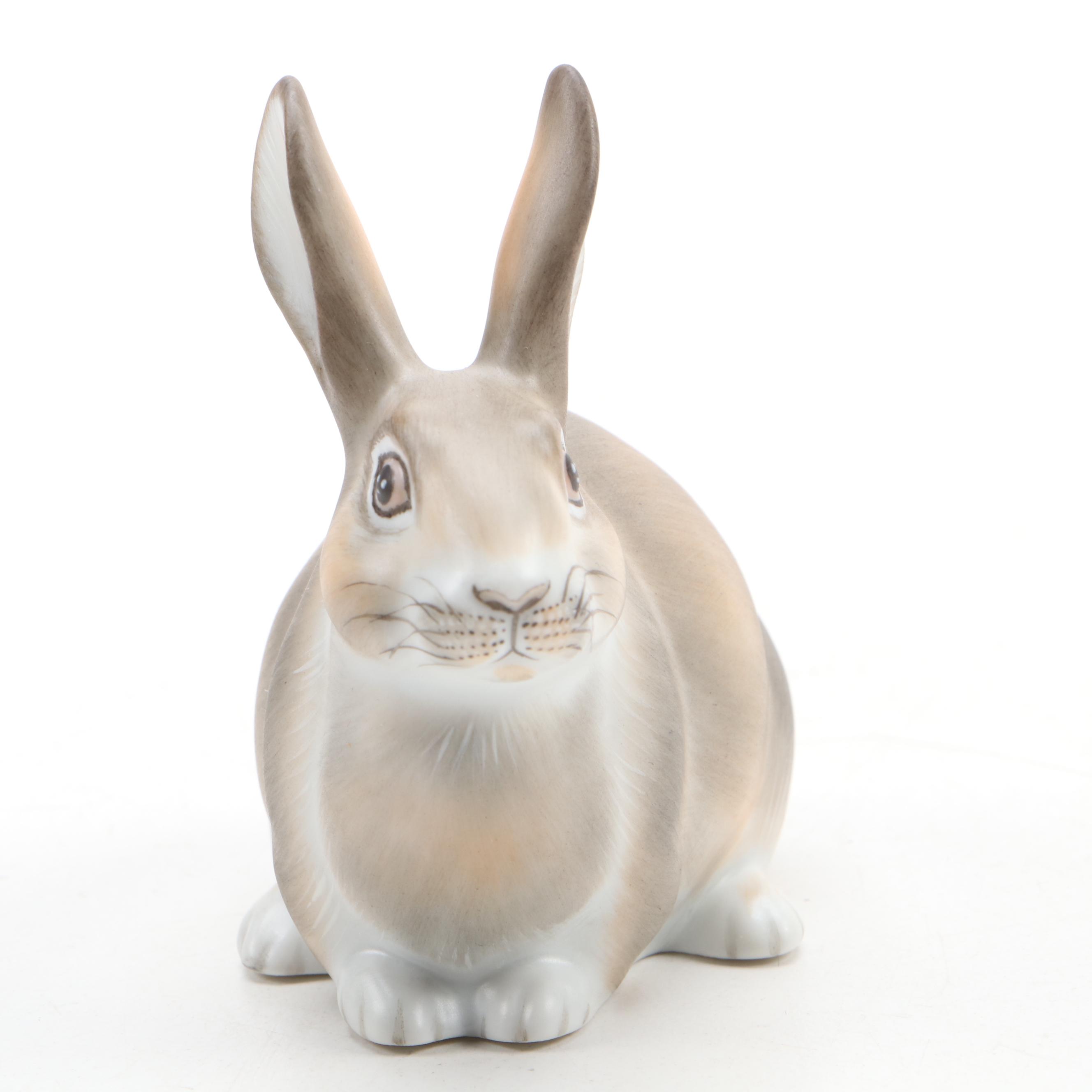 Herend Guild Natural "Chubby Bunny" Porcelain Figurine, 2006