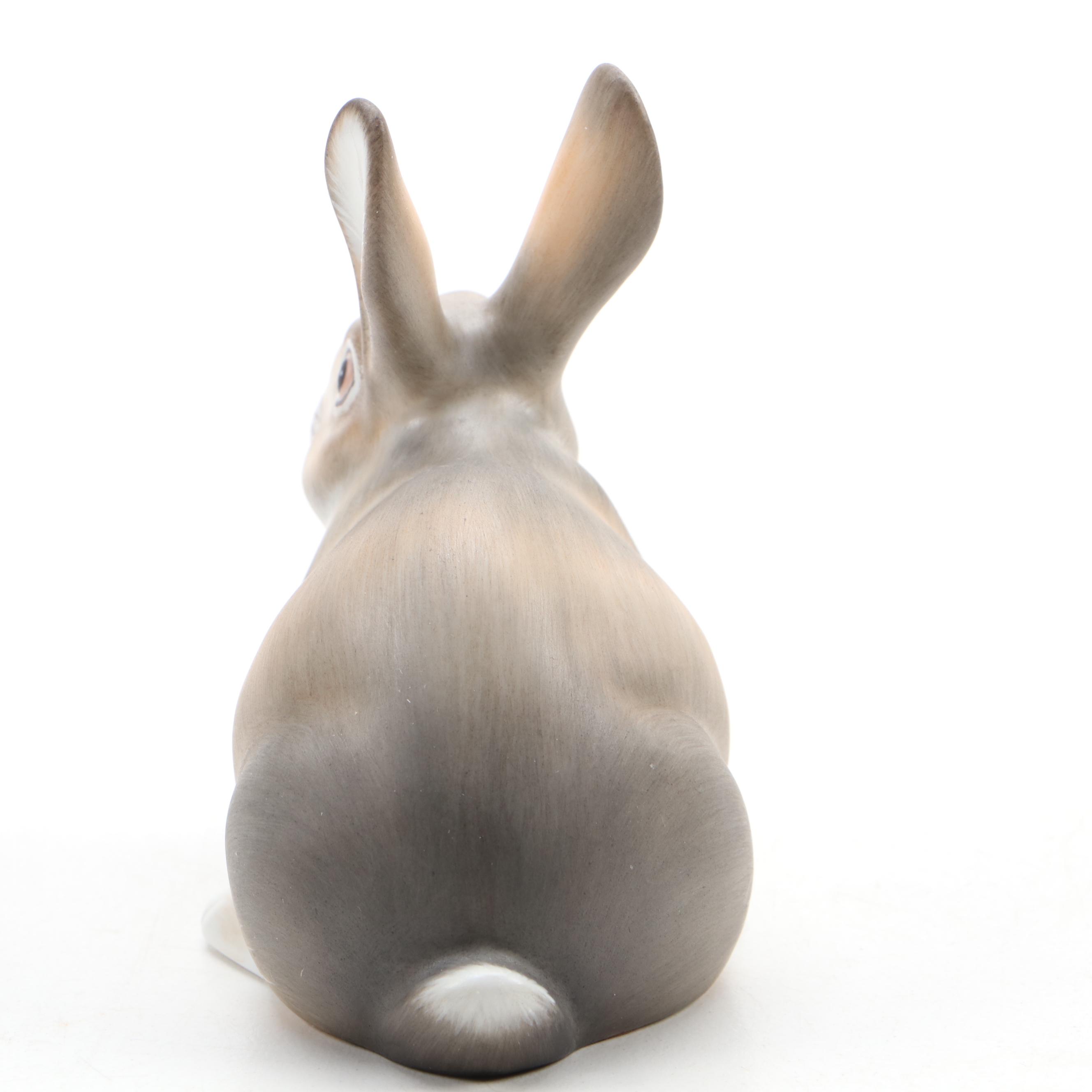 Herend Guild Natural "Chubby Bunny" Porcelain Figurine, 2006