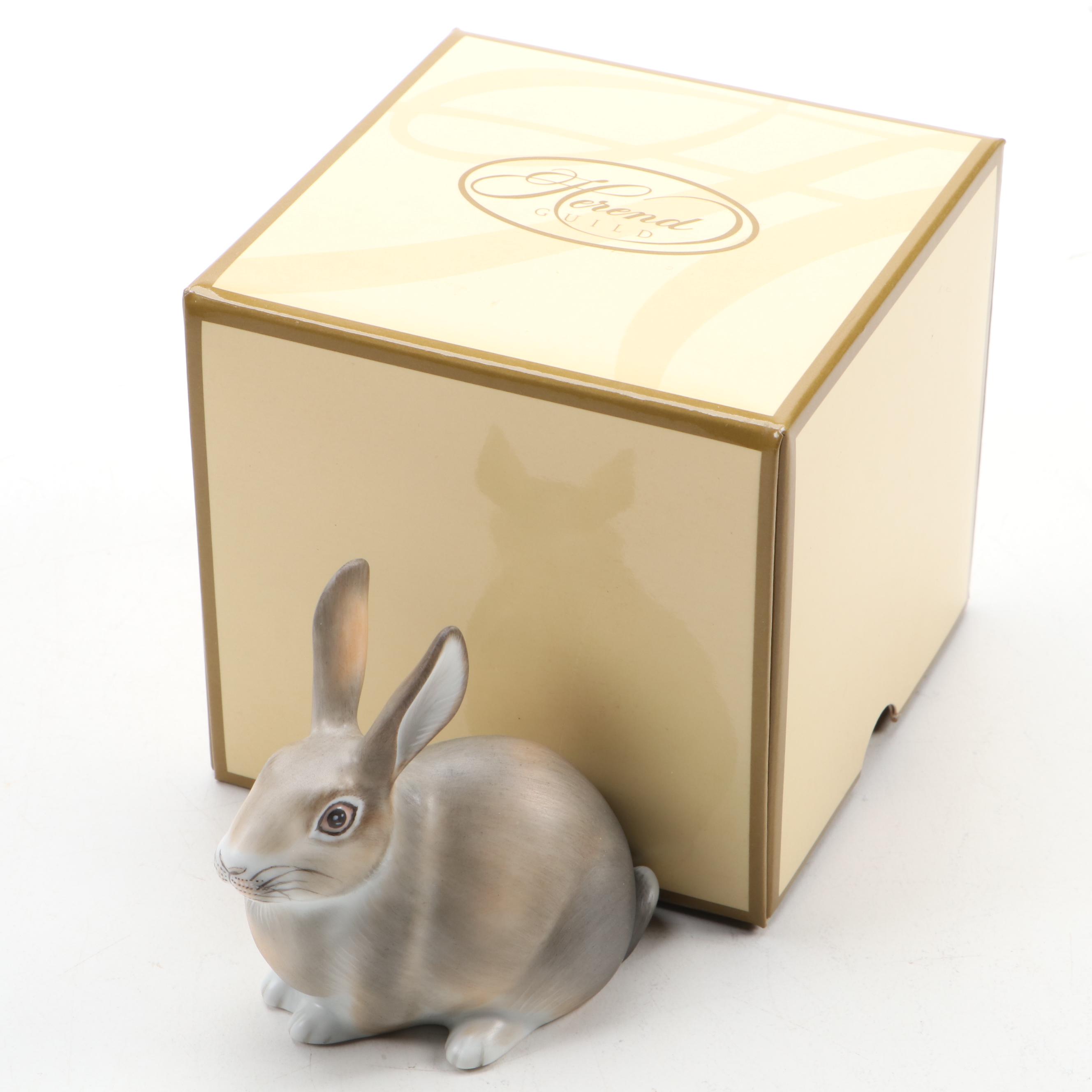 Herend Guild Natural "Chubby Bunny" Porcelain Figurine, 2006