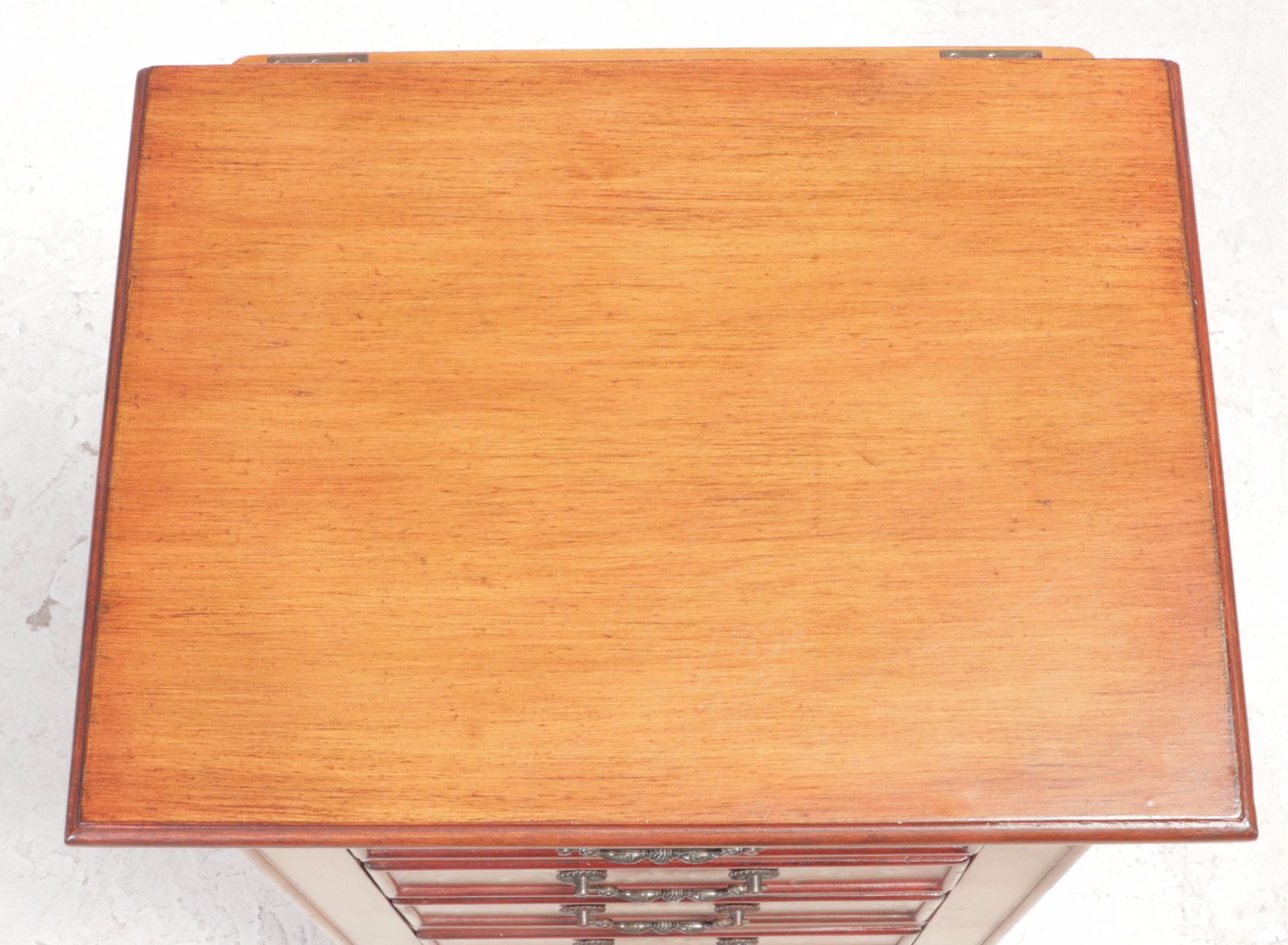 Venetian Style Paint-Decorated Seven-Drawer Jewelry Cabinet