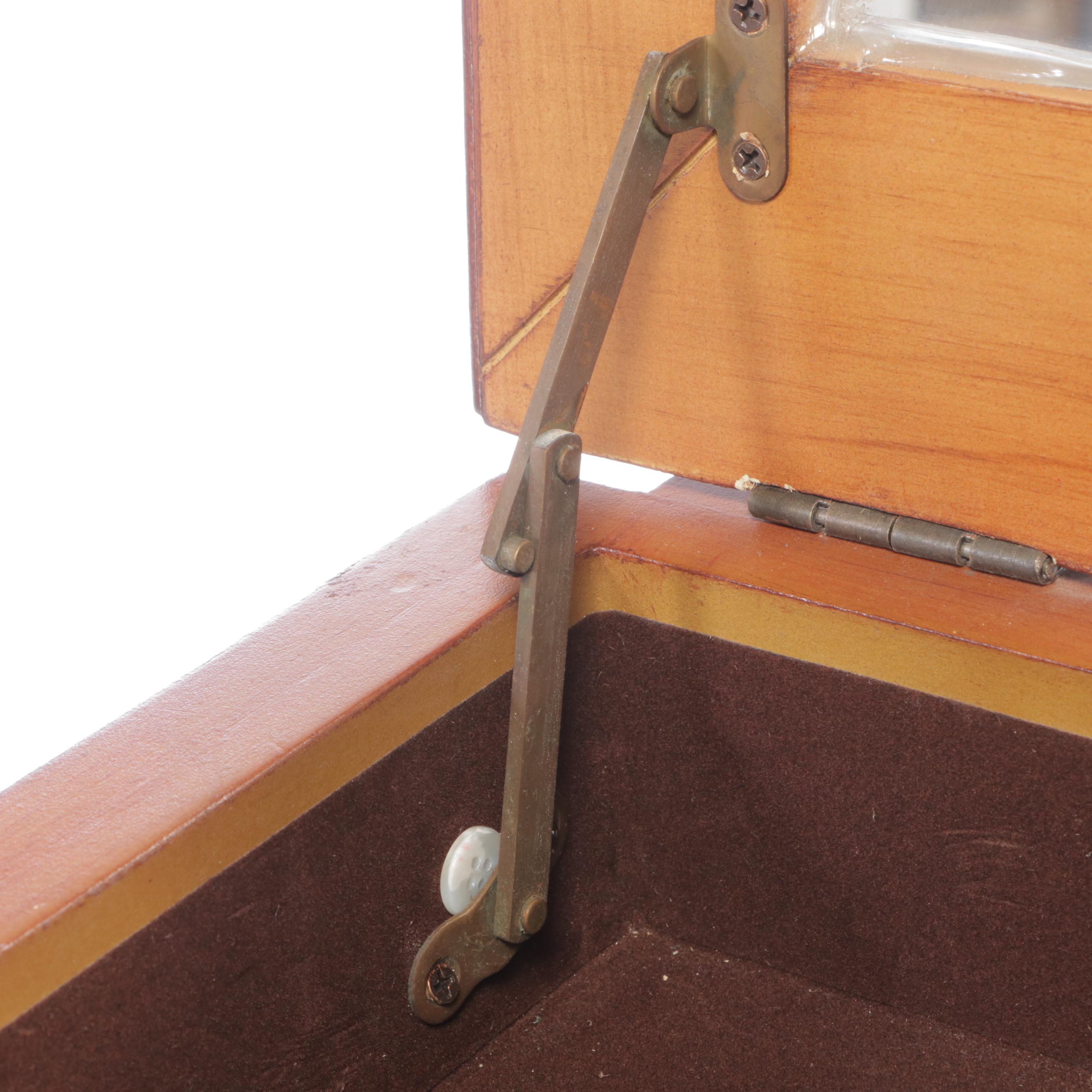 Venetian Style Paint-Decorated Seven-Drawer Jewelry Cabinet