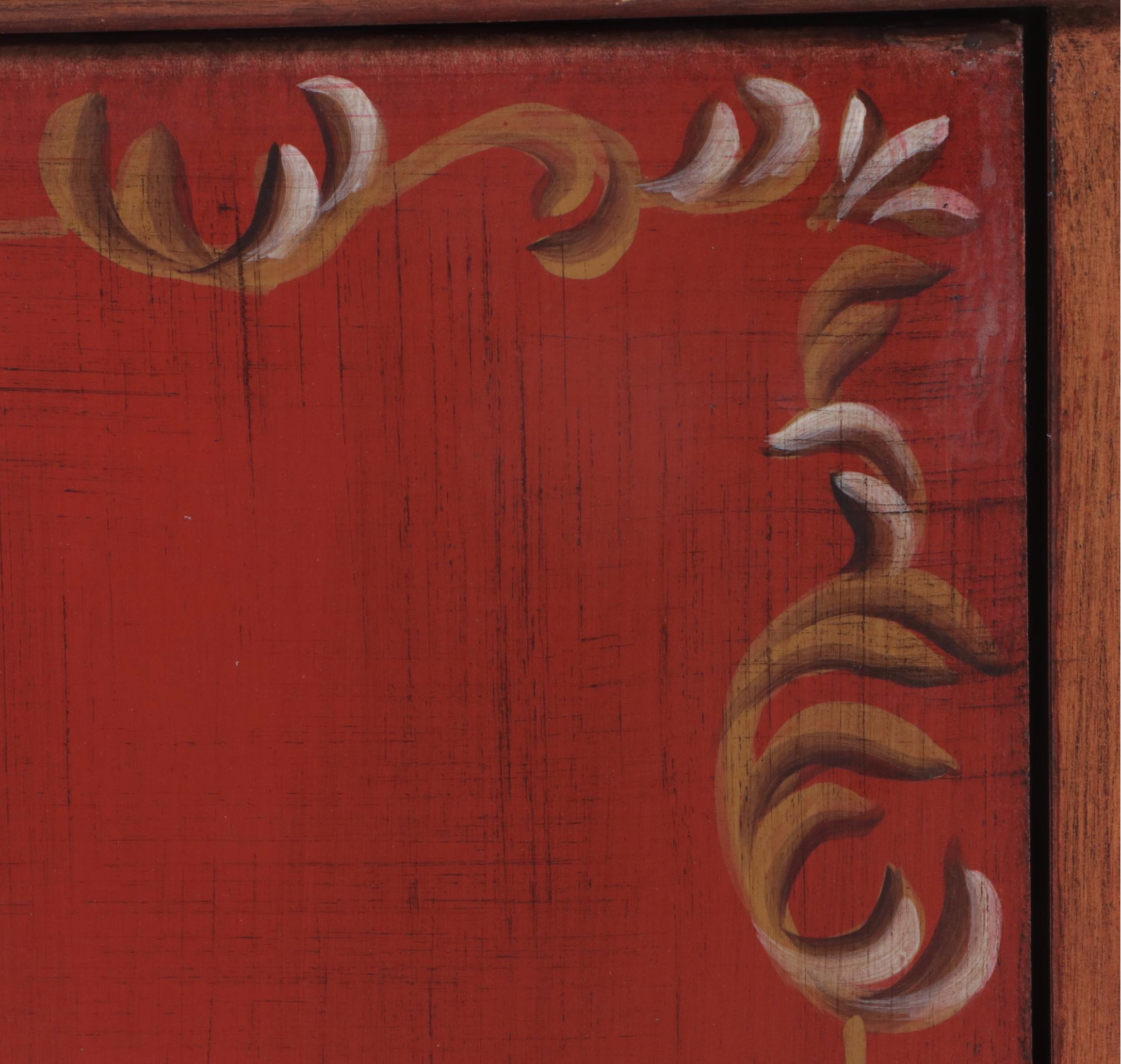 Venetian Style Paint-Decorated Seven-Drawer Jewelry Cabinet